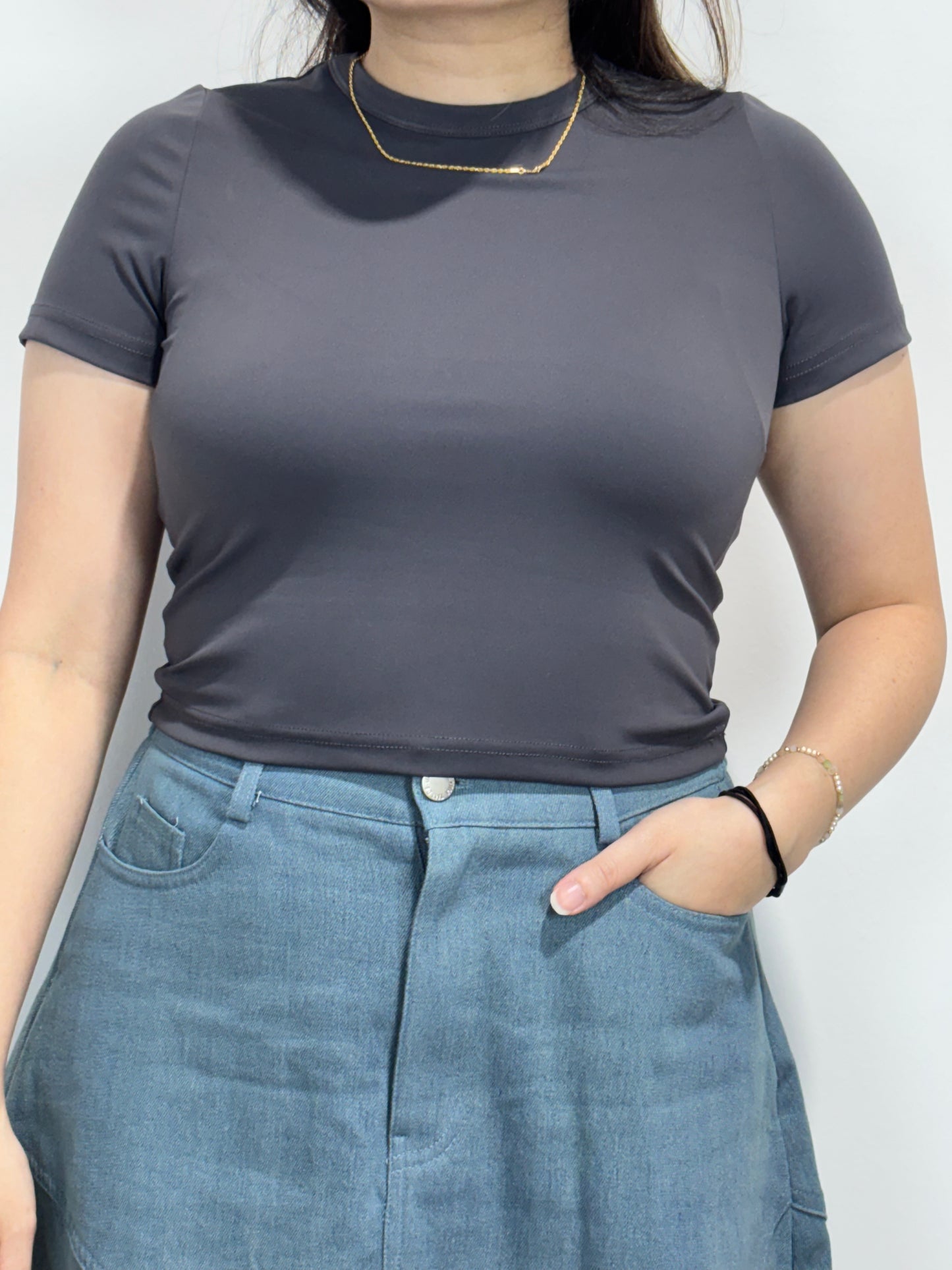 The Mad Theories (Gun Metal Grey) Valerie Soft Baby-Tee Shirt
