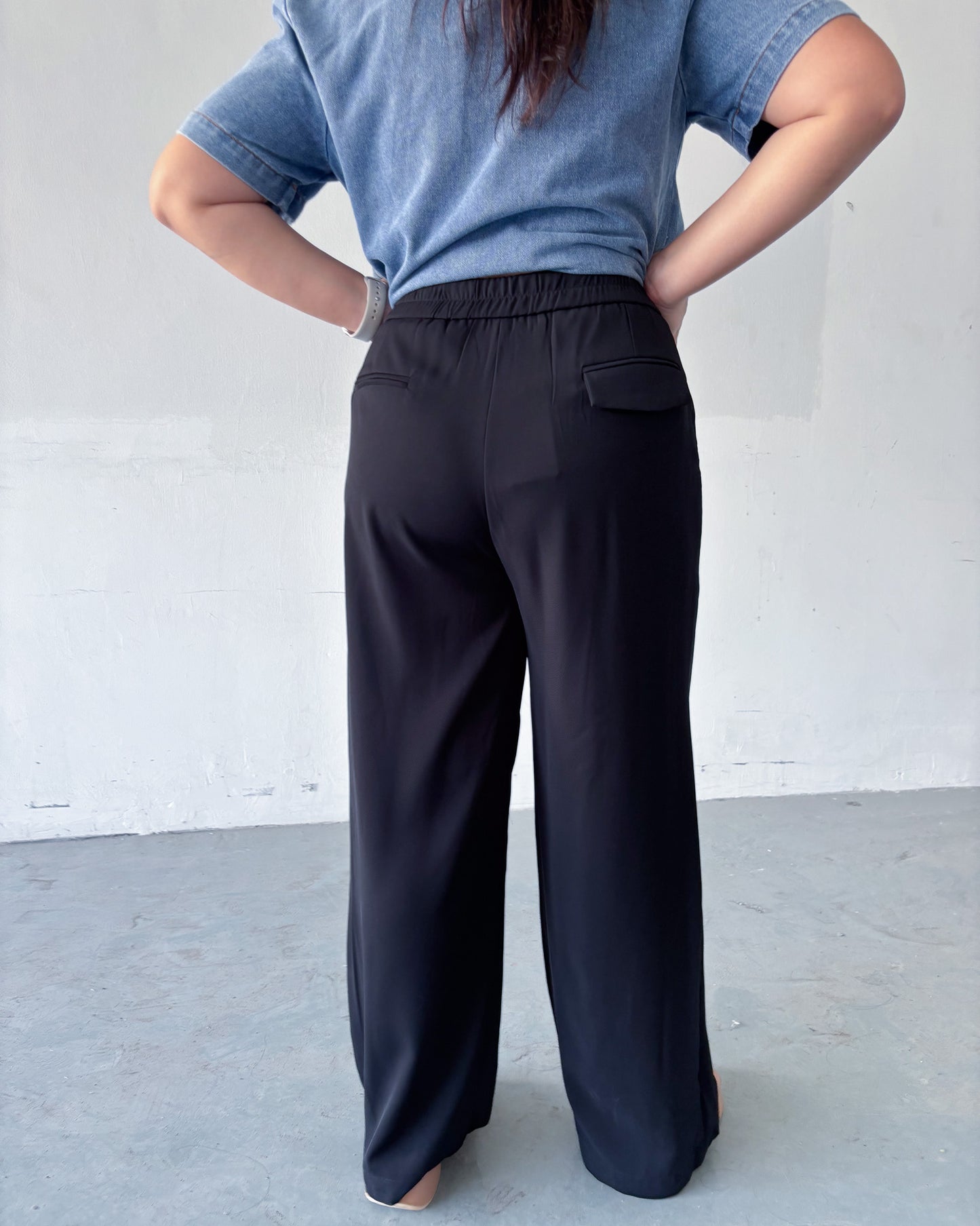 THE MAD THEORIES Blair Straight Cut Pants (Steel Grey & Black)