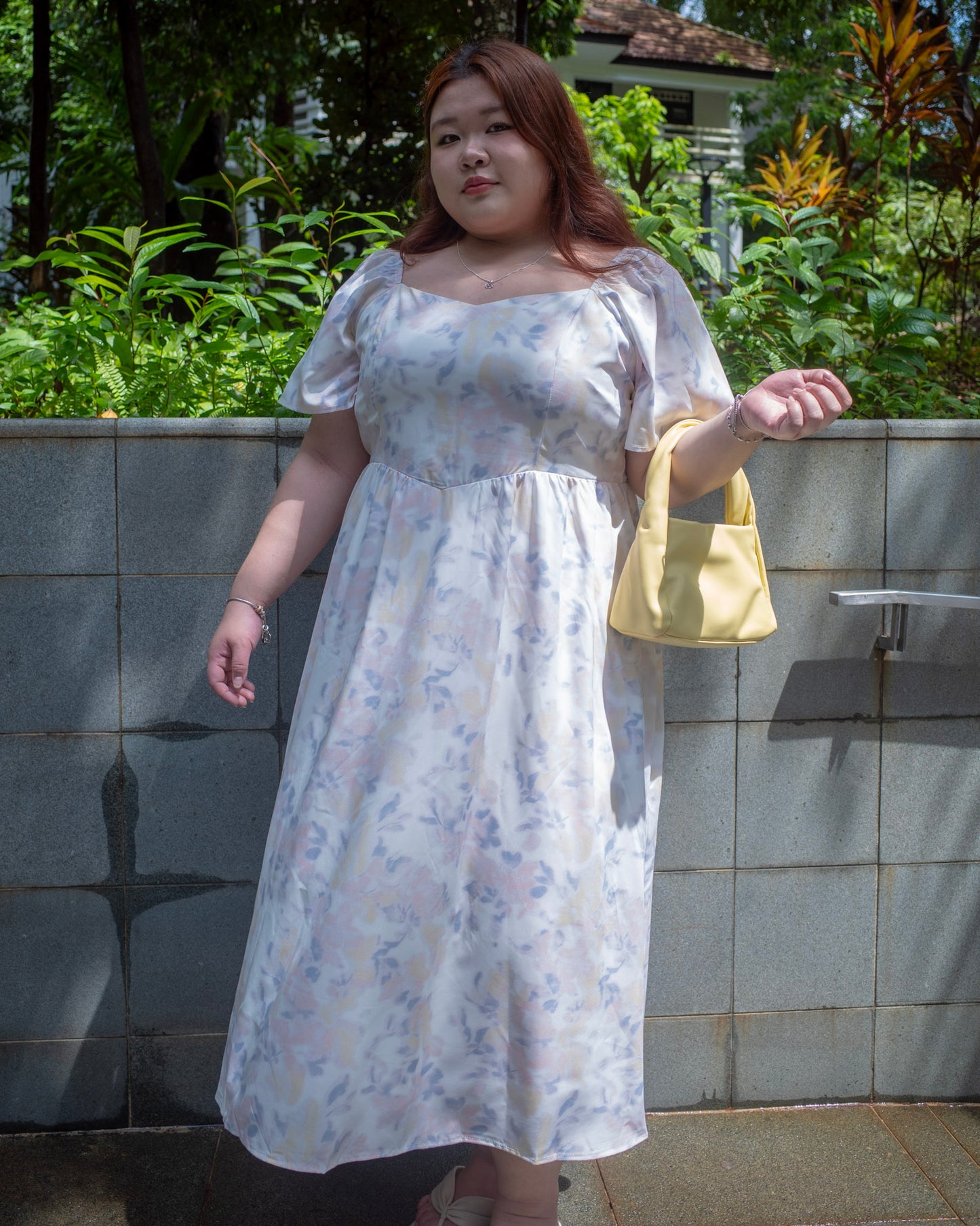 The Mad Theories Lyla Watercolour V-waist Dress