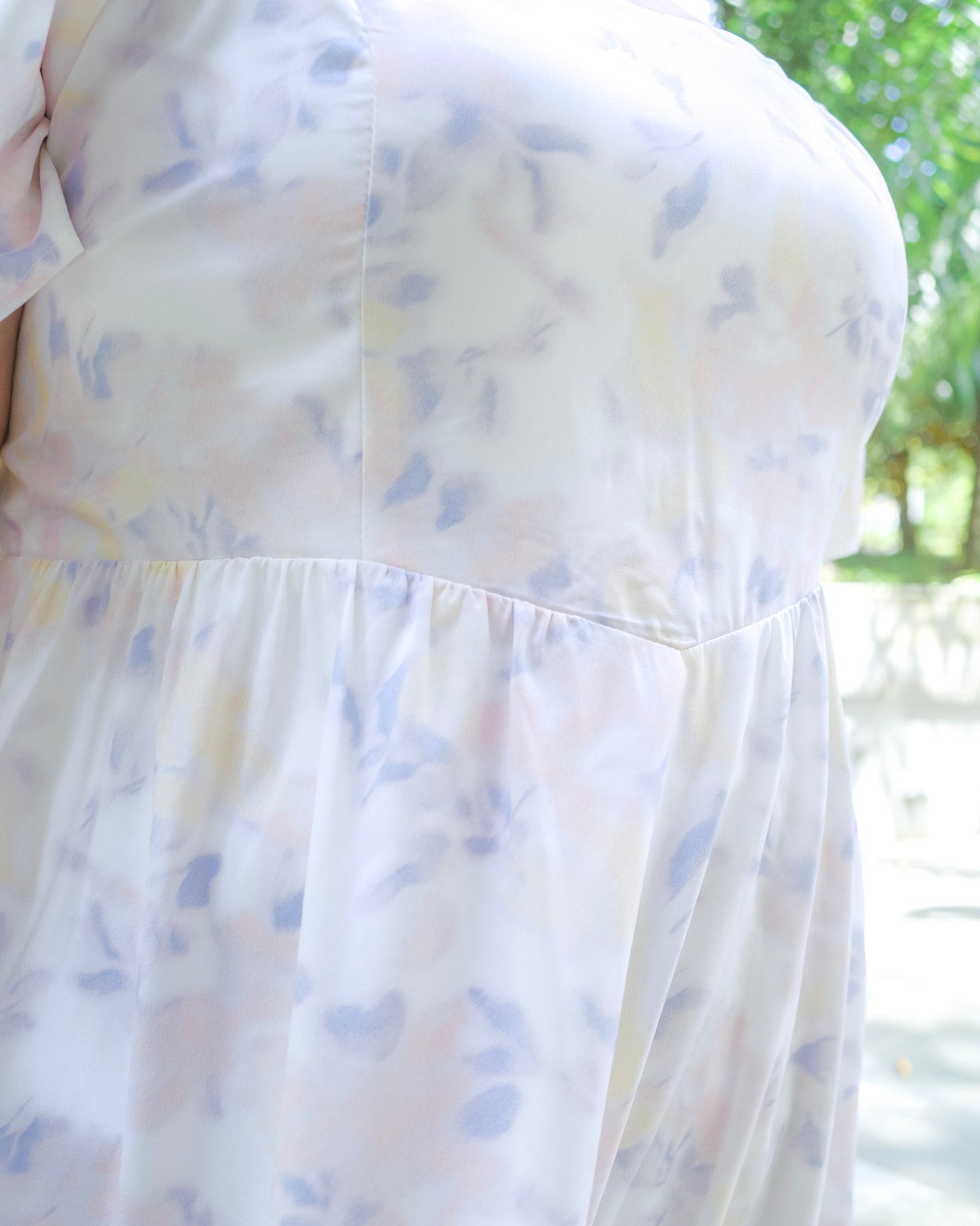 The Mad Theories Lyla Watercolour V-waist Dress