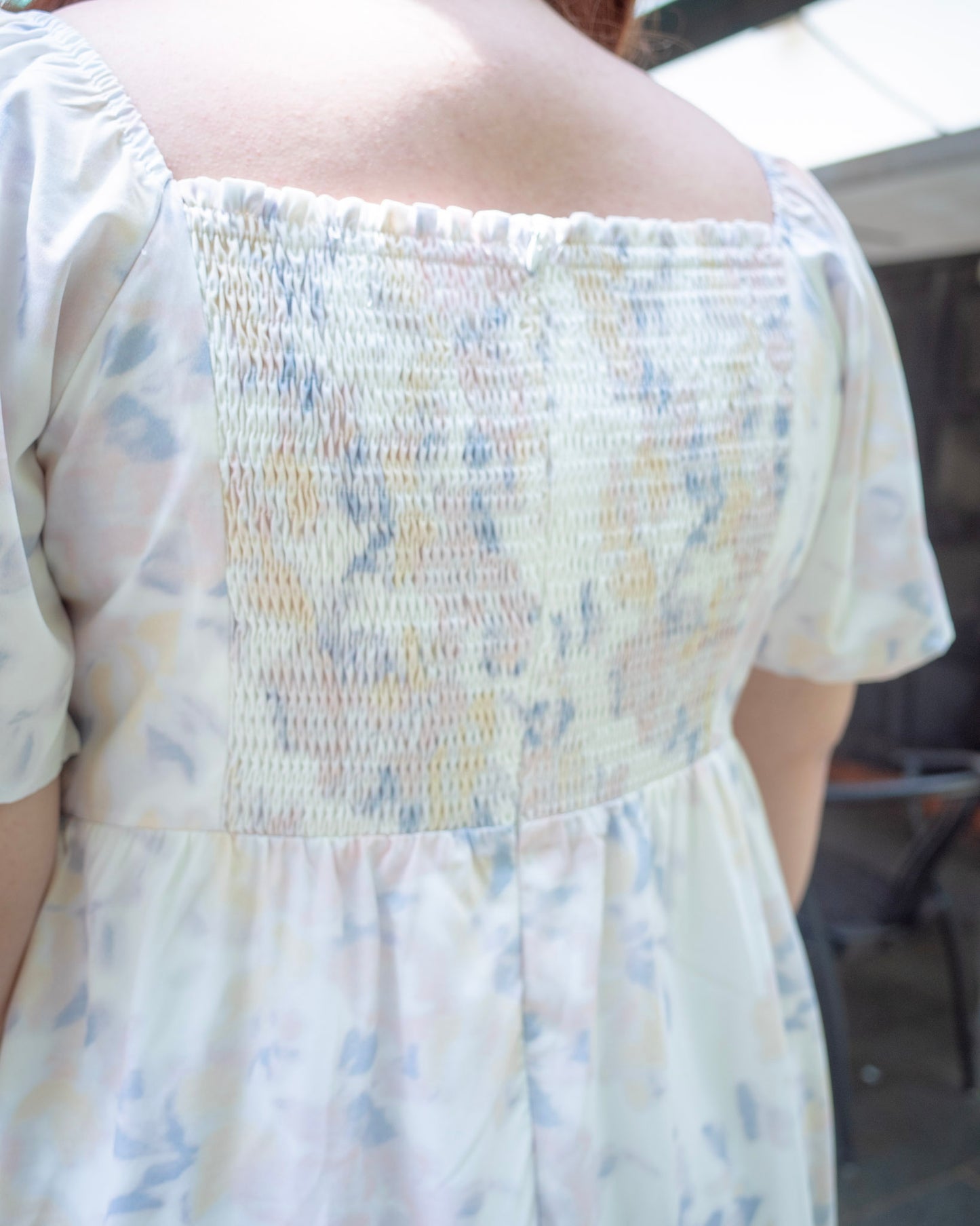 The Mad Theories Lyla Watercolour V-waist Dress