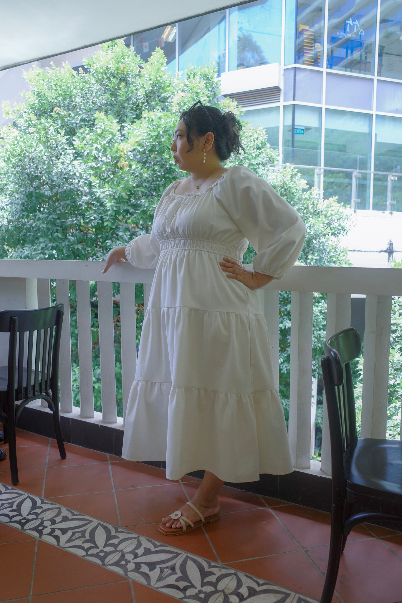 The Mad Theories Nelly Linen Long Sleeve Dress