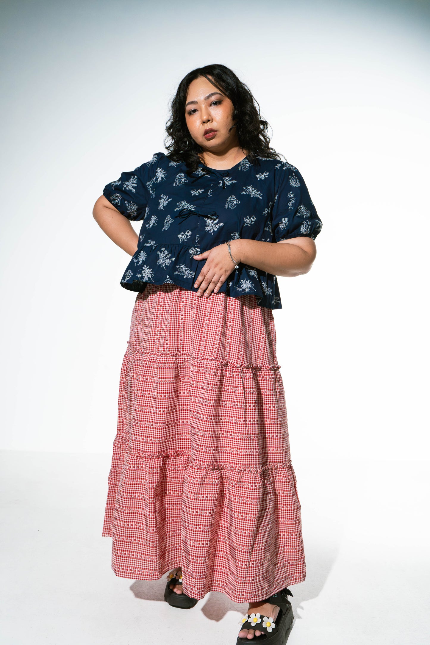 The Mad Theories Victoria Embroidered Babydoll Blouse