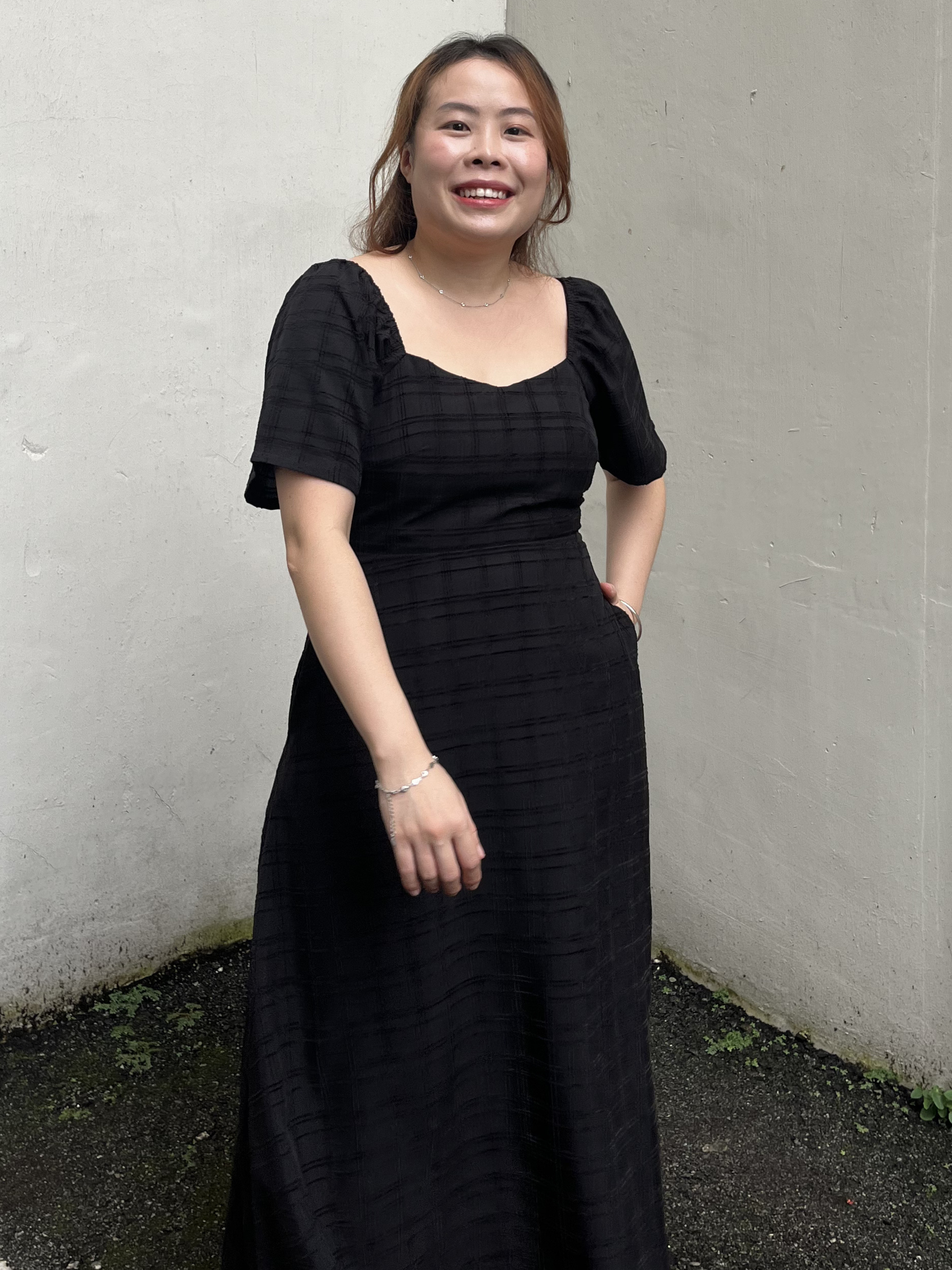 The Mad Theories Perry Textured A-line Dress