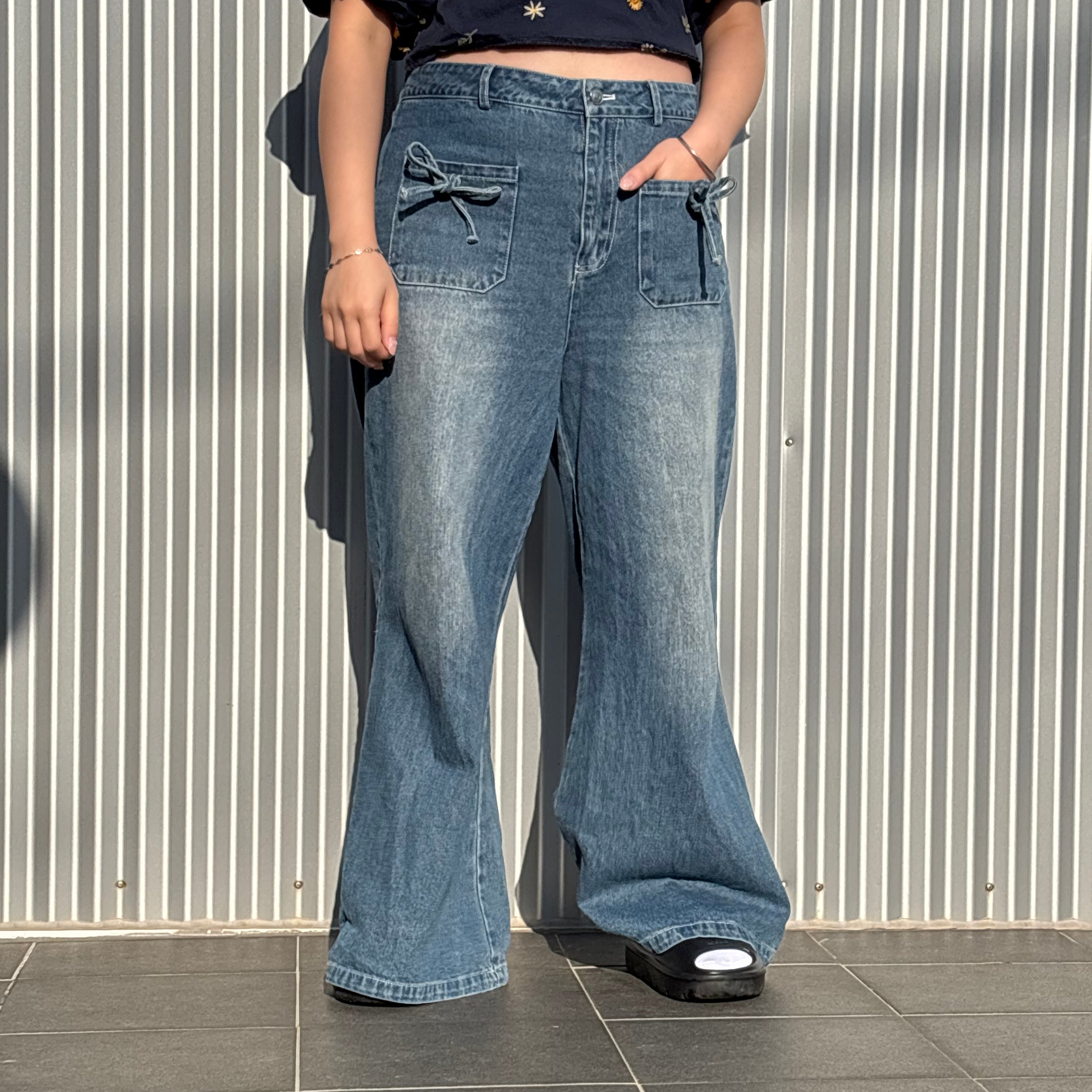 The Mad Theories Halla Ribbon Tie Jeans