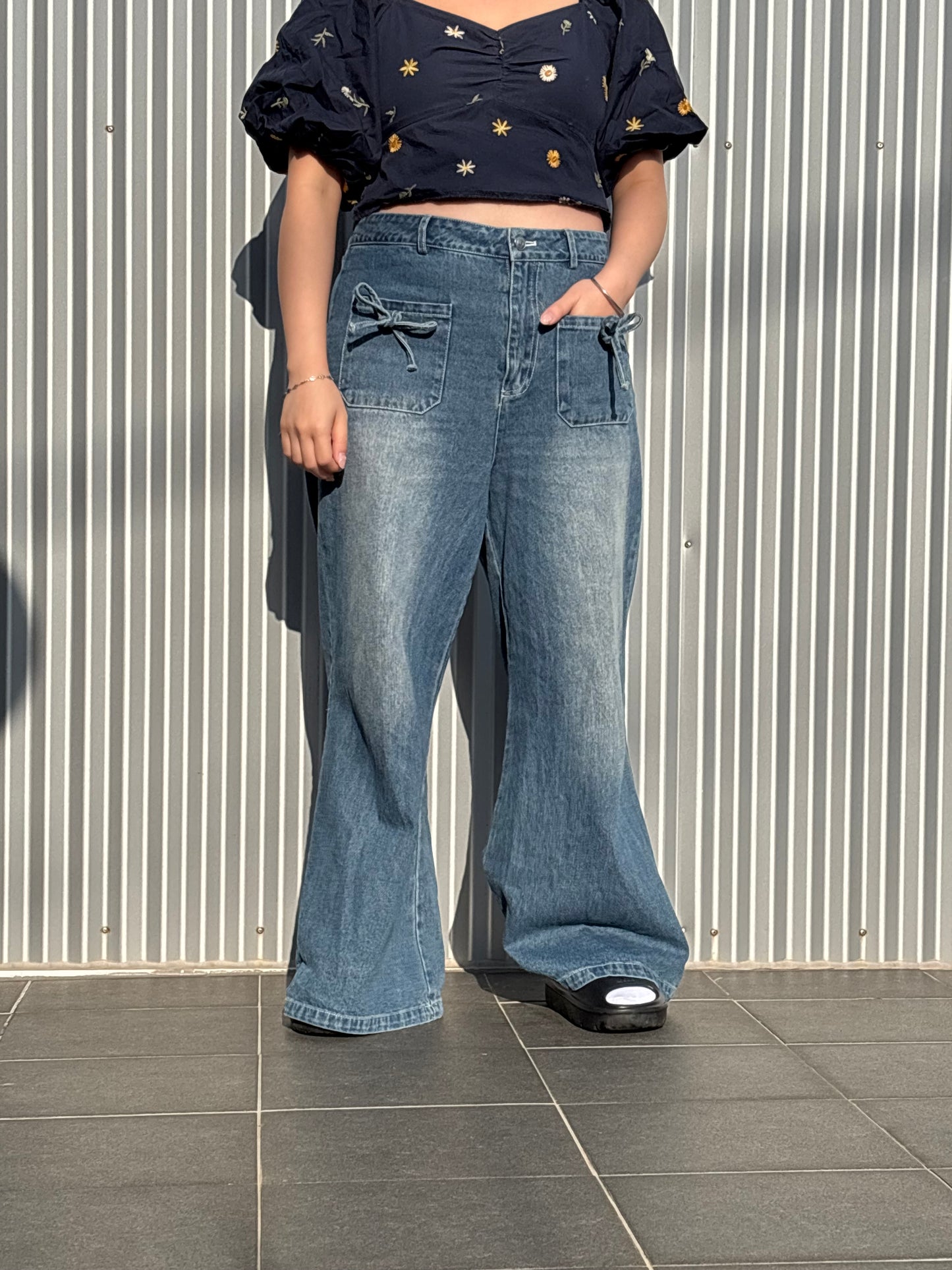 The Mad Theories Halla Ribbon Tie Jeans