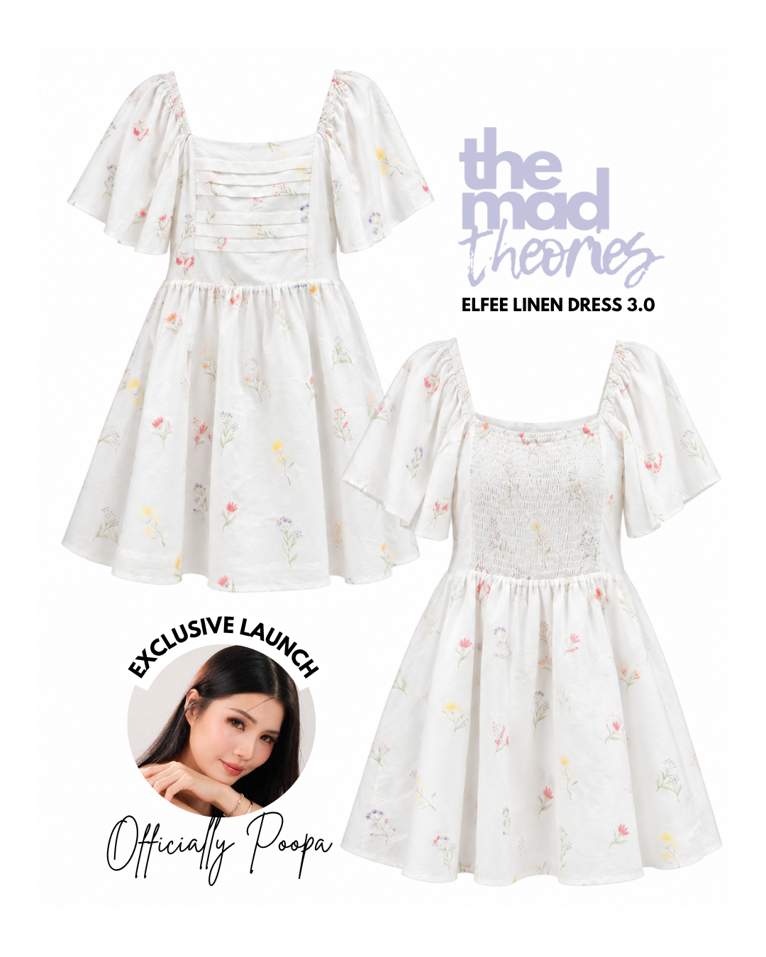[POOPA EXCLUSIVE | PREORDER] The Mad Theories Elfee Floral Linen Short Dress
