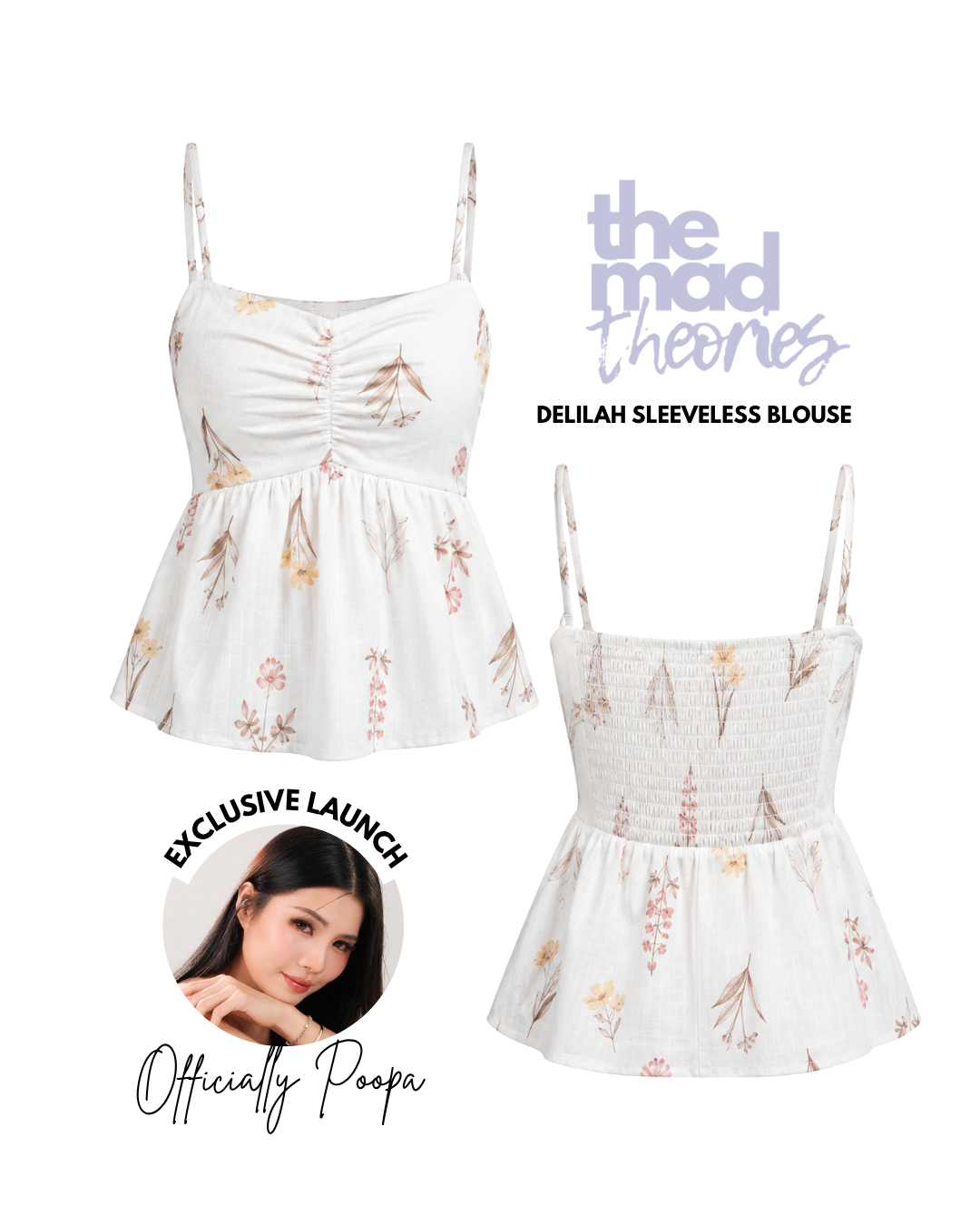 [POOPA EXCLUSIVE | PREORDER] The Mad Theories Delilah Floral Sleeveless Floral Empire Bust Blouse