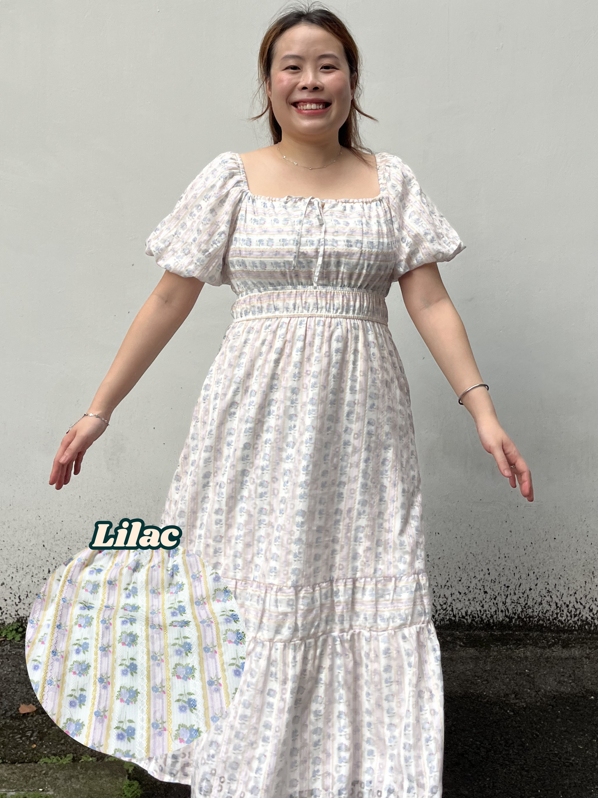 The Mad Theories Fiona Puffy Sleeved Floral Dress