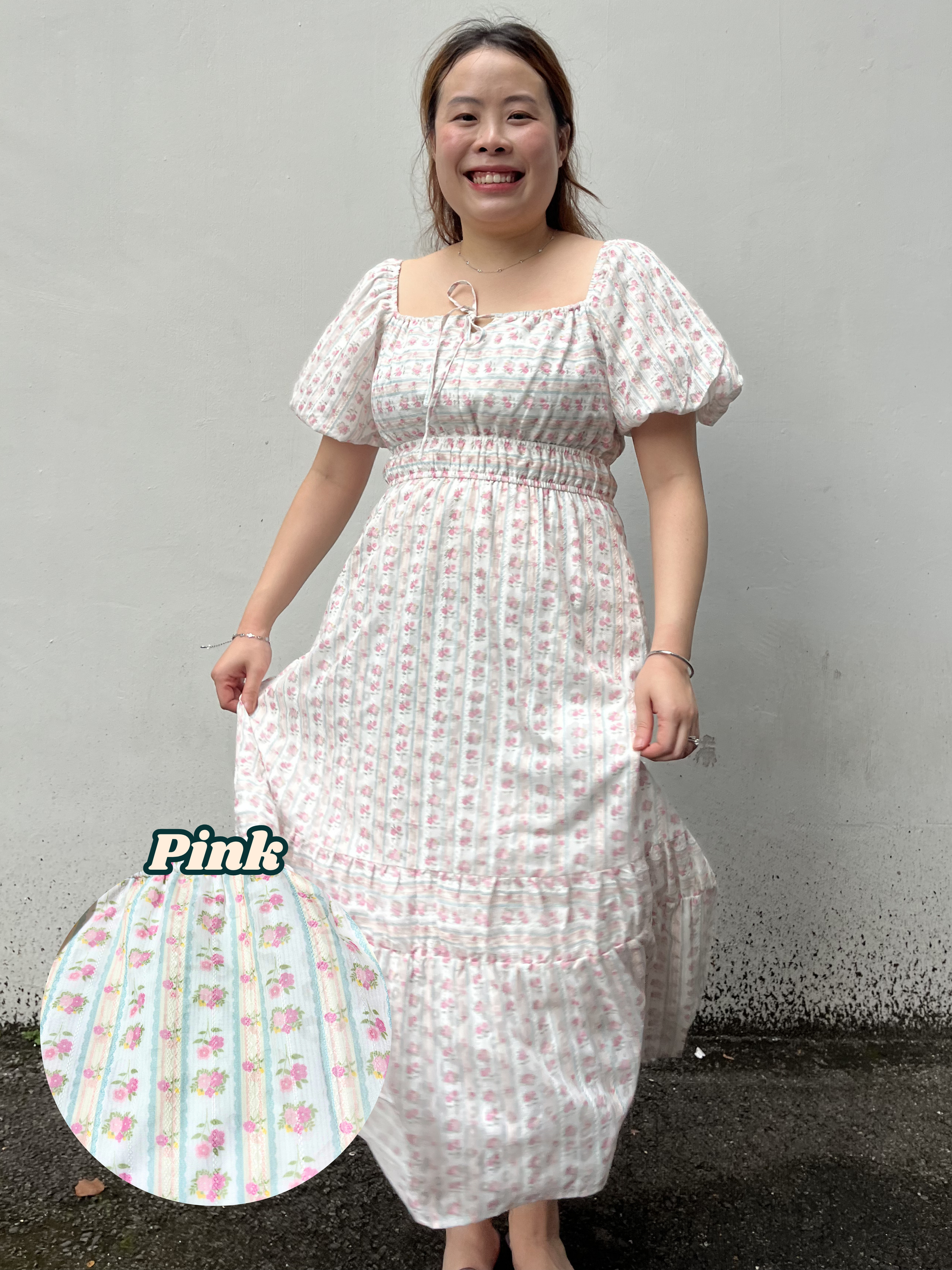 The Mad Theories Fiona Puffy Sleeved Floral Dress