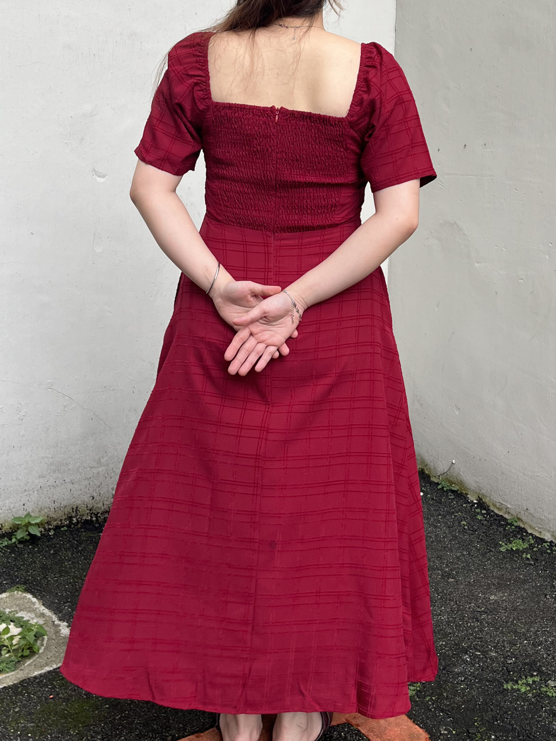 The Mad Theories Perry Textured A-line Dress