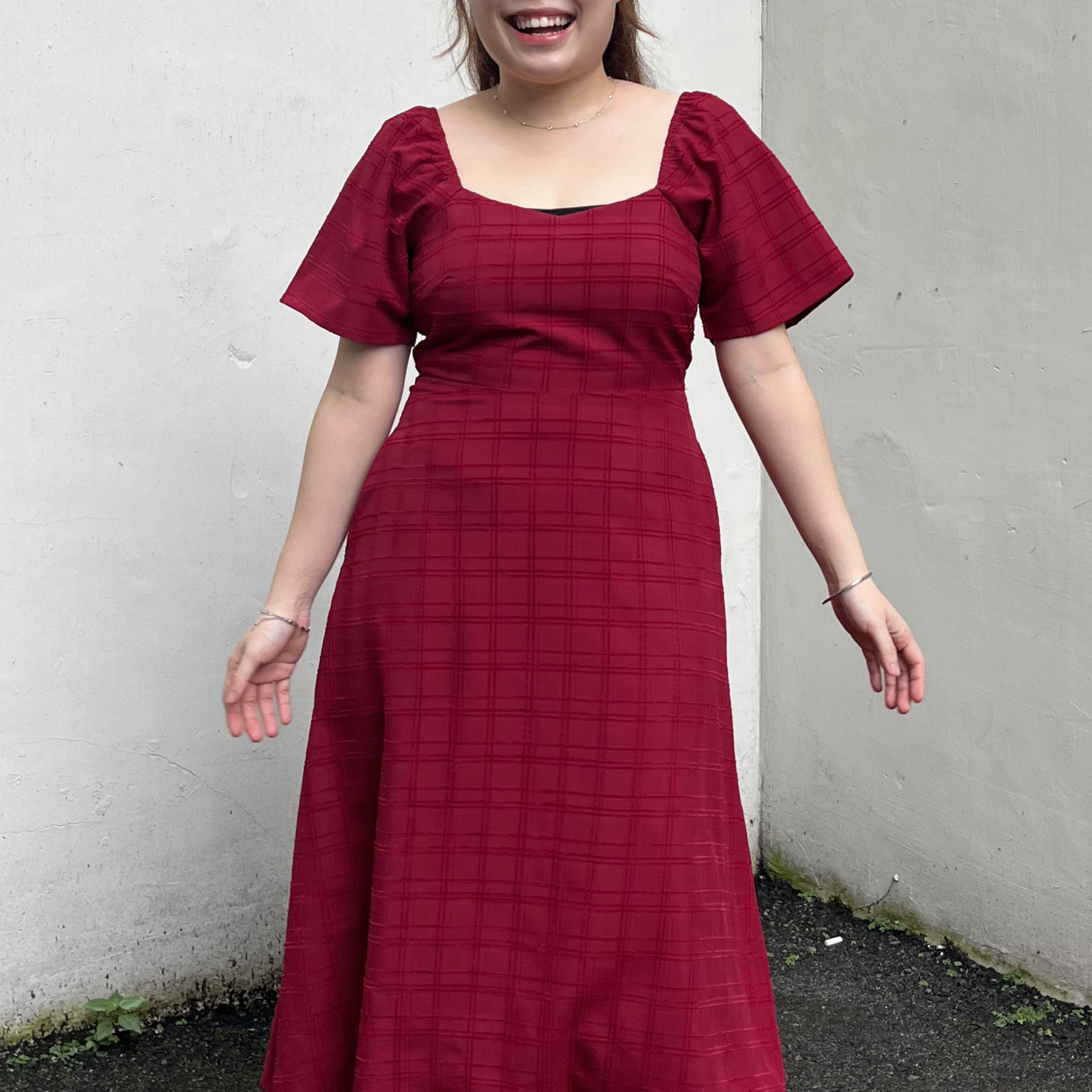 The Mad Theories Perry Textured A-line Dress