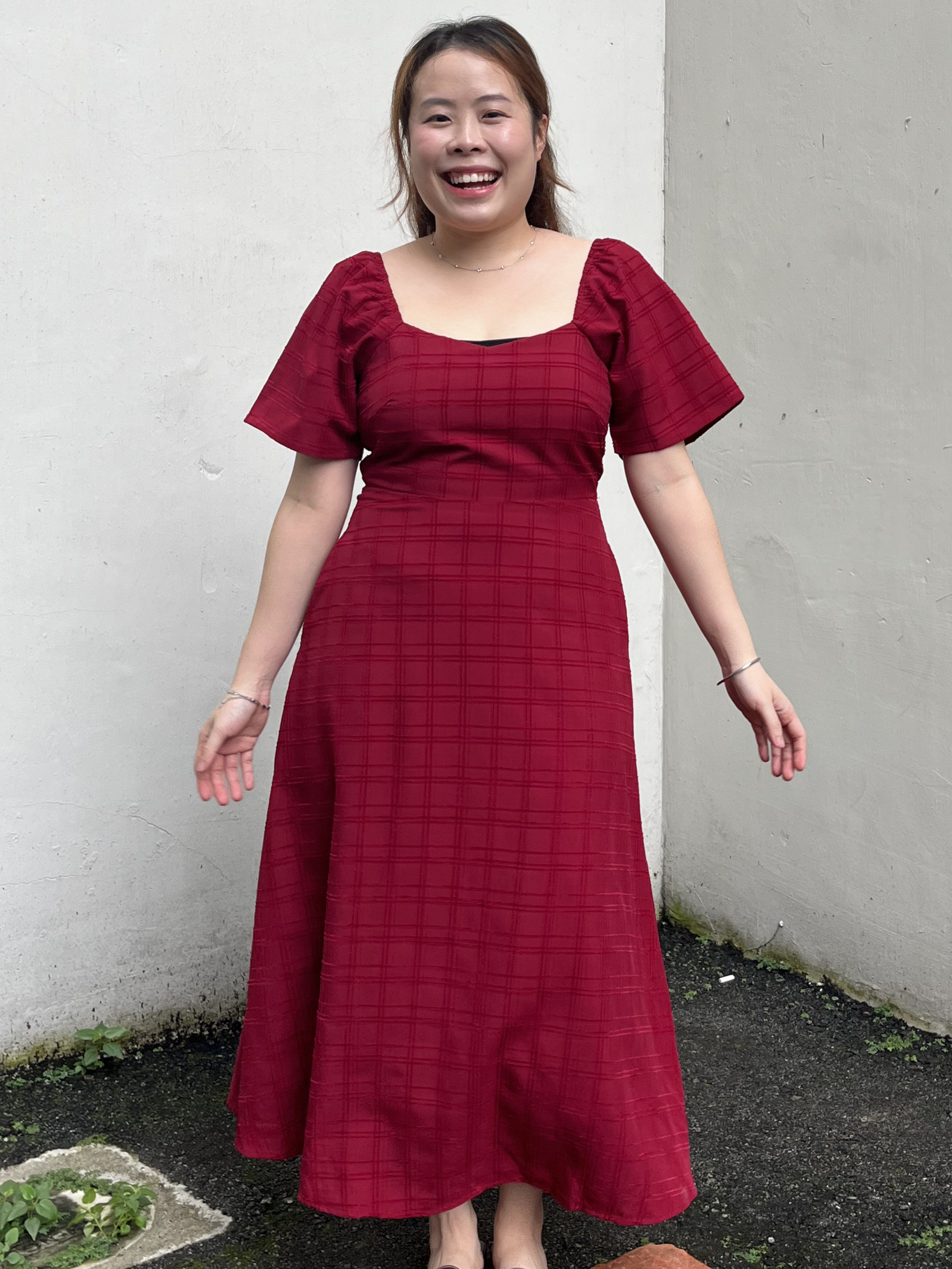 The Mad Theories Perry Textured A-line Dress