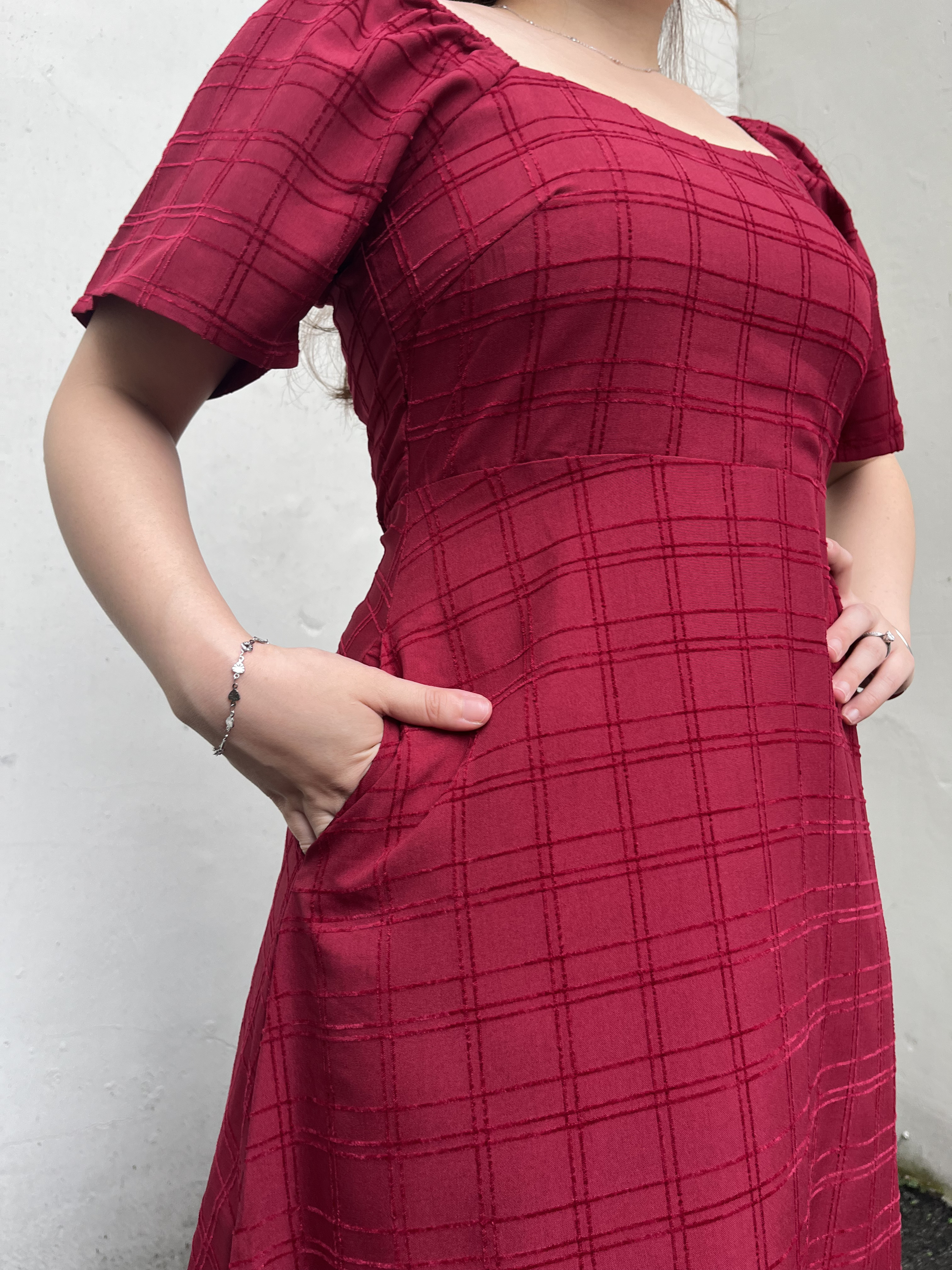 The Mad Theories Perry Textured A-line Dress