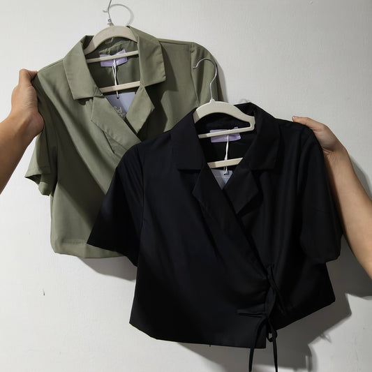 The Mad Theories Cass Linen Tie Blouse