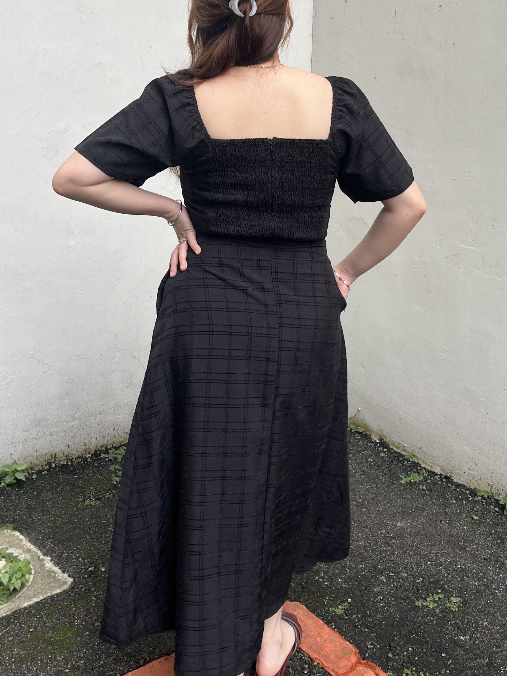 The Mad Theories Perry Textured A-line Dress