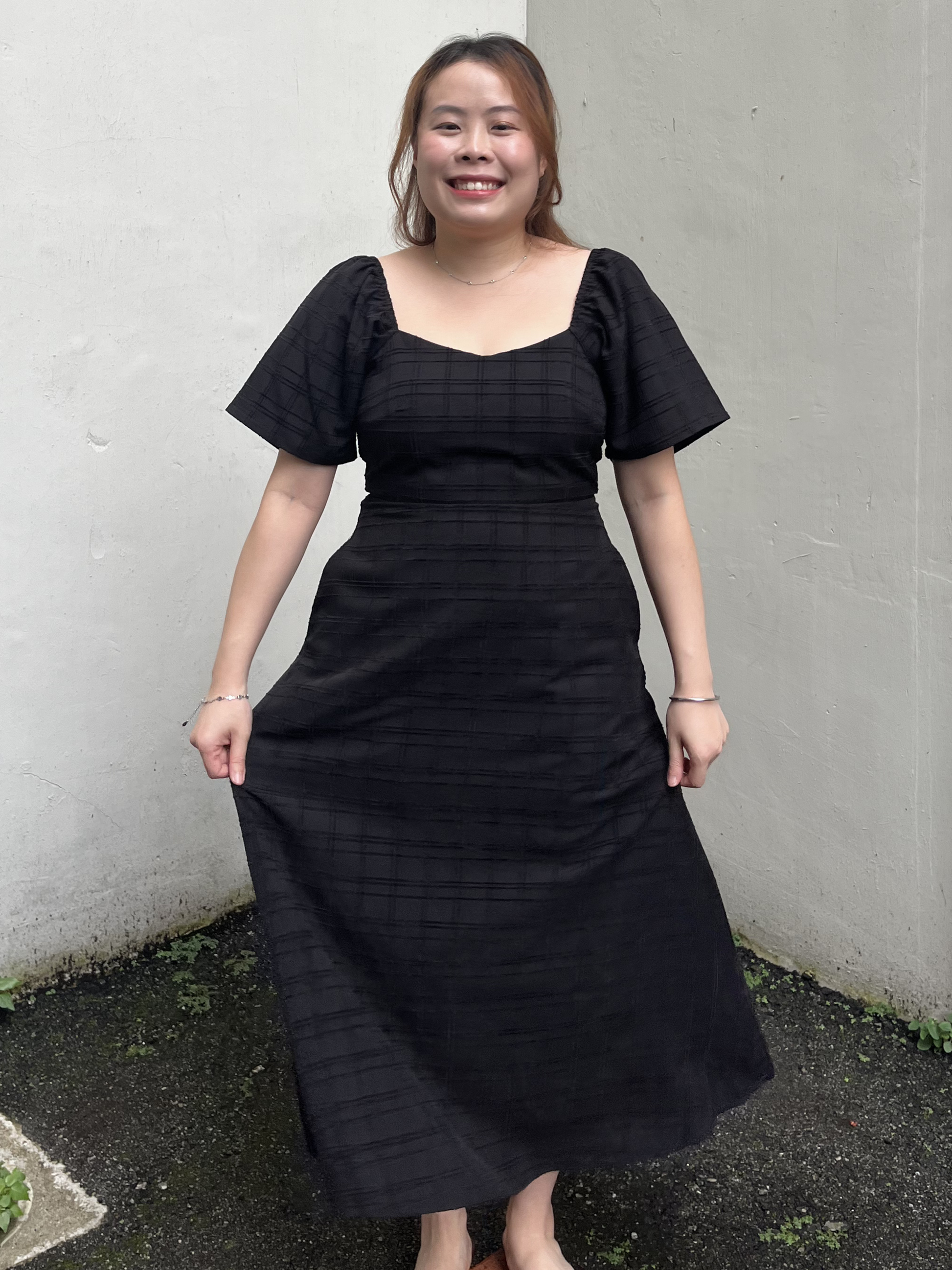 The Mad Theories Perry Textured A-line Dress