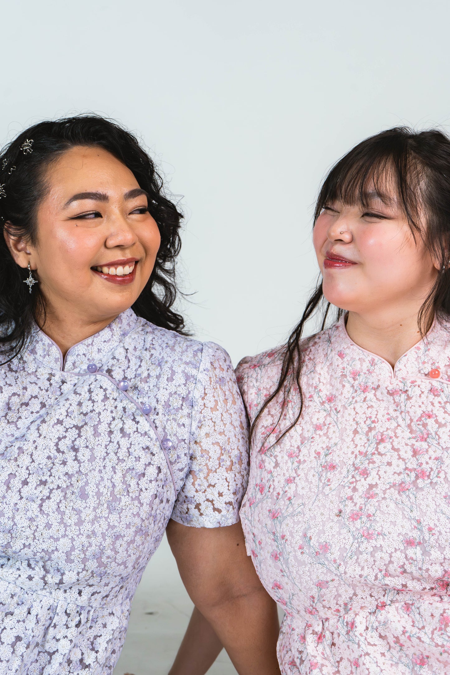 The Mad Theories Lina Cheongsum Skater Skirt (Lilac & Pink)