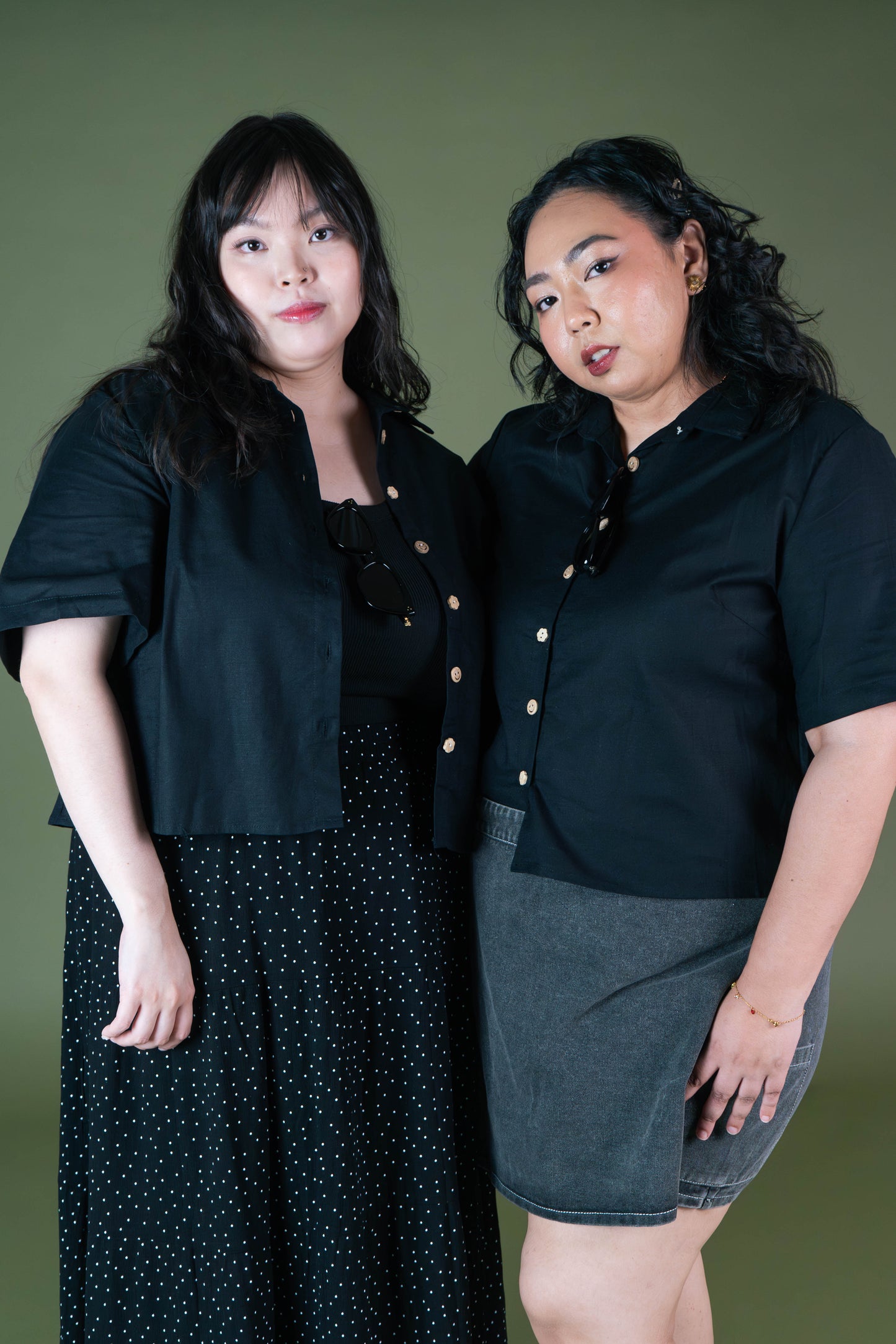 The Mad Theories Morgan Linen Shirt (Teal Blue & Black)