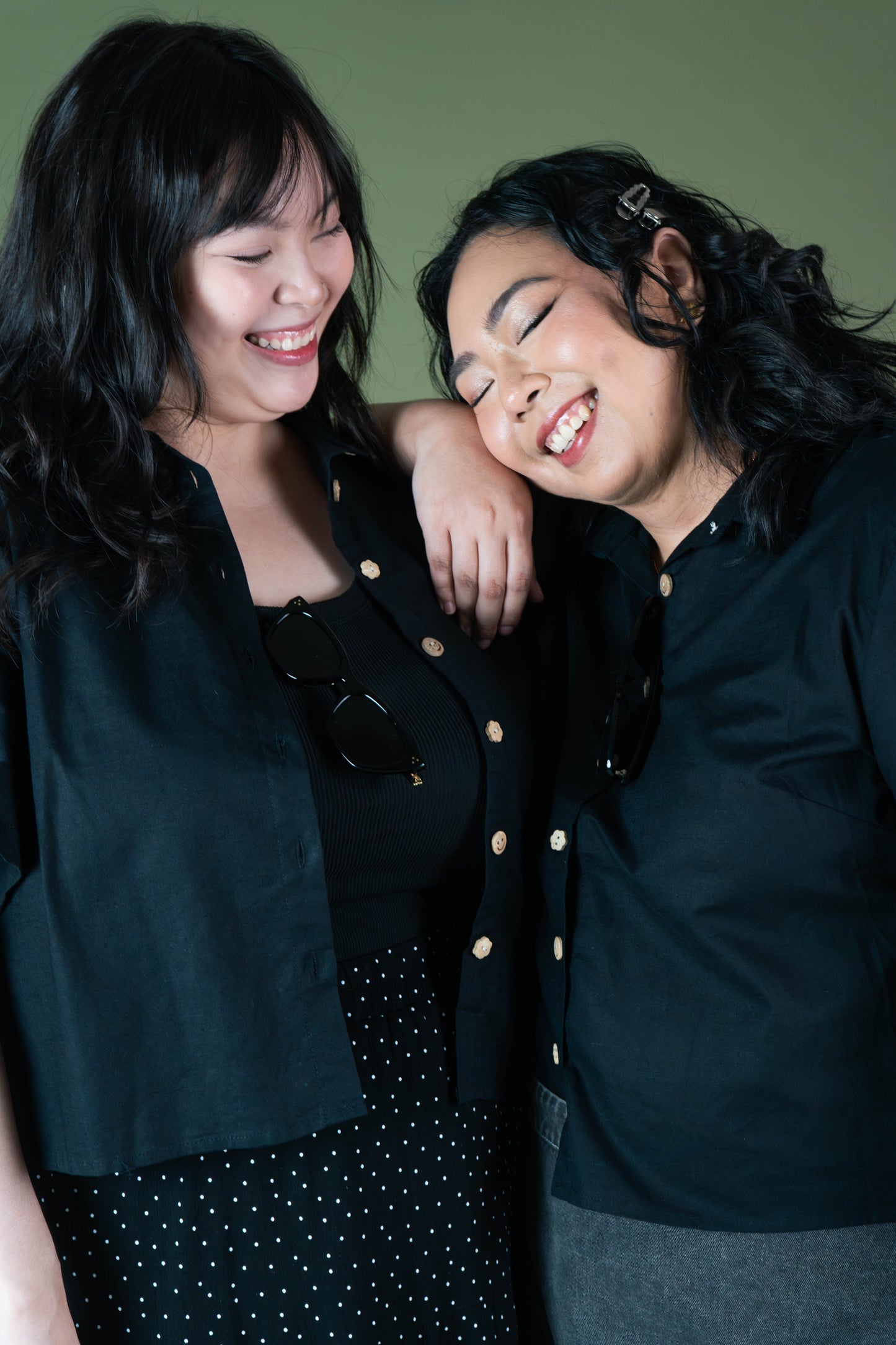 The Mad Theories Morgan Linen Shirt (Teal Blue & Black)