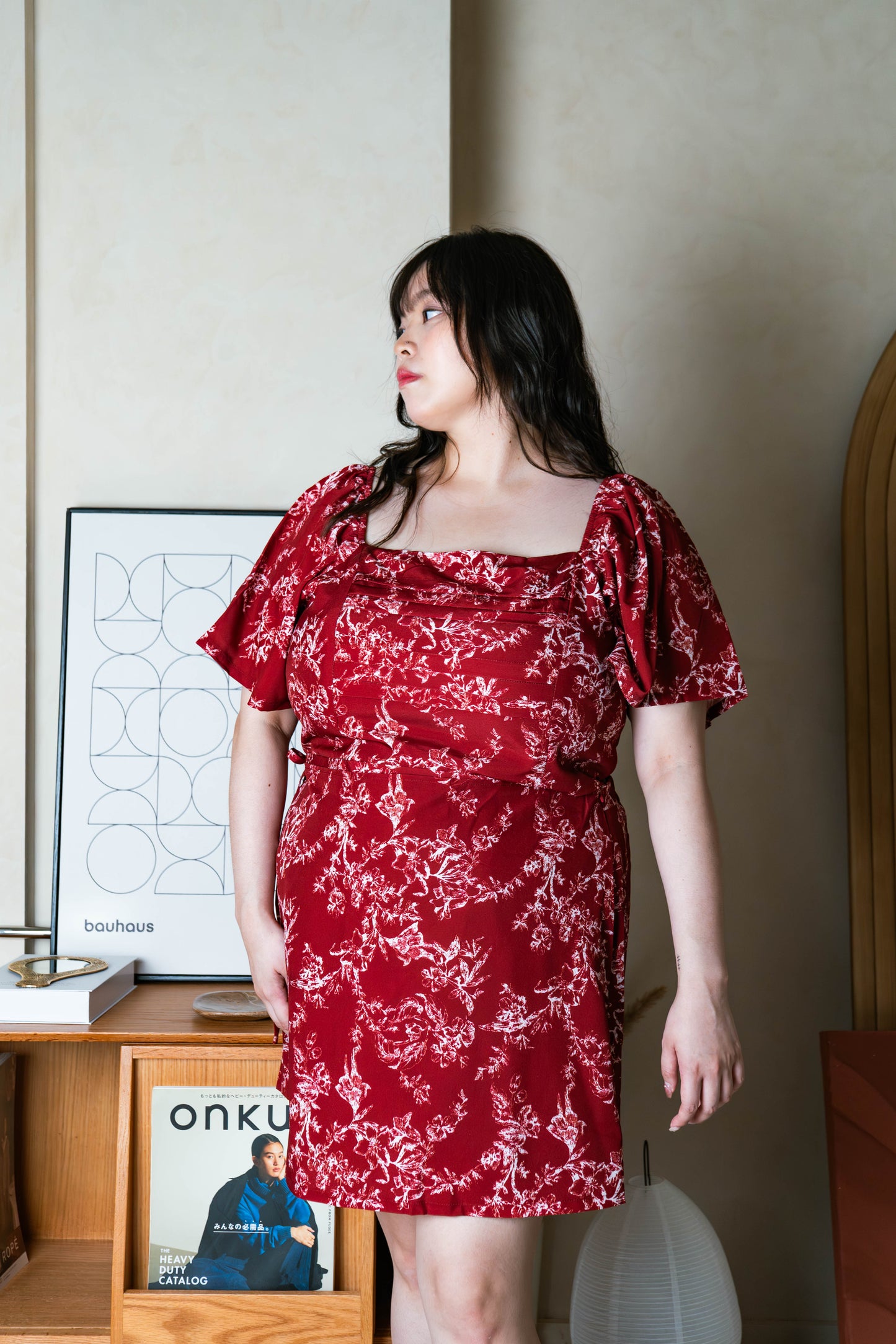 The Mad Theories Ernie Floral Co-ord Set (Lilac & Maroon Red)