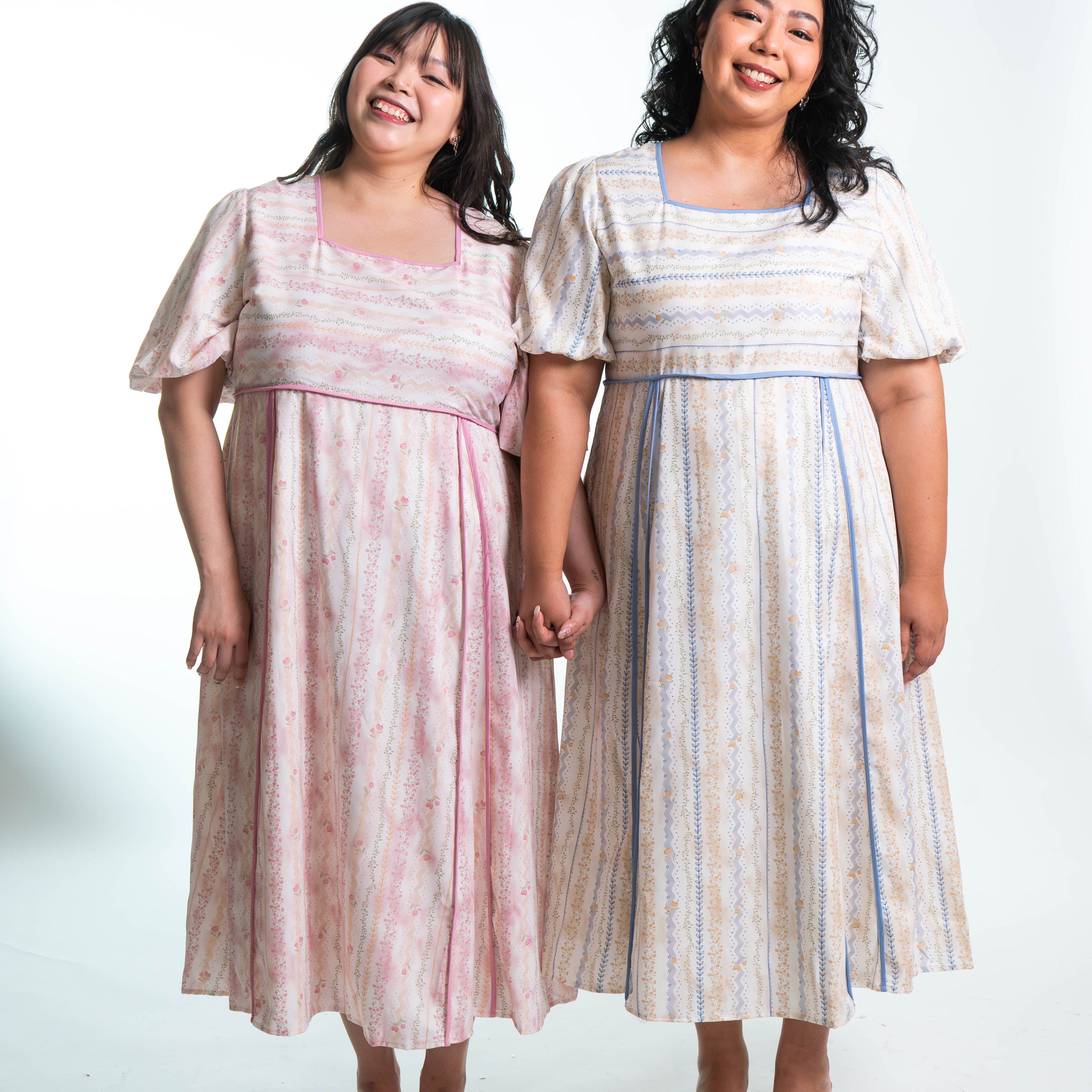 The Mad Theories Gabby Pipping Floral Dress