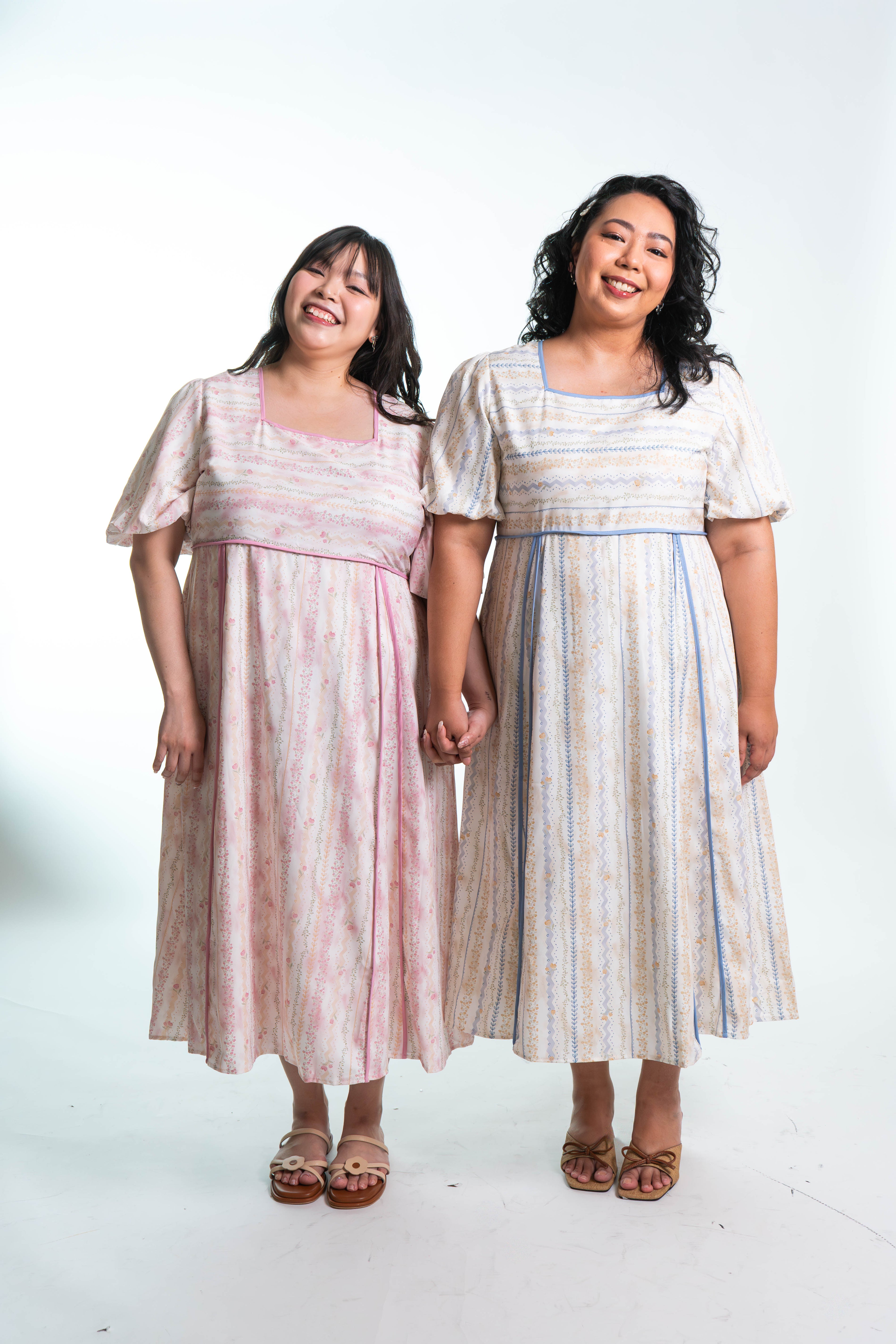 The Mad Theories Gabby Pipping Floral Dress