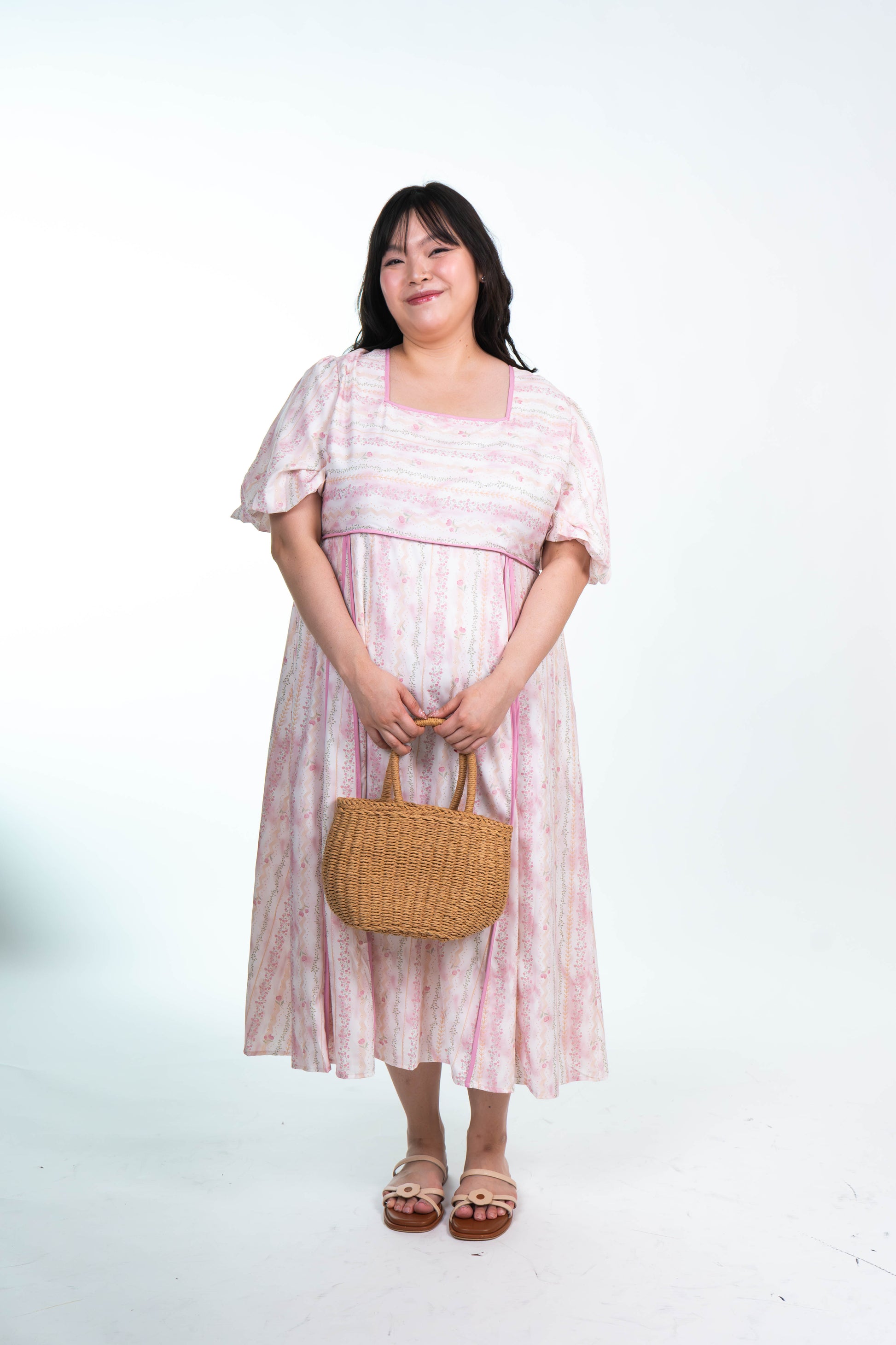 The Mad Theories Gabby Pipping Floral Dress