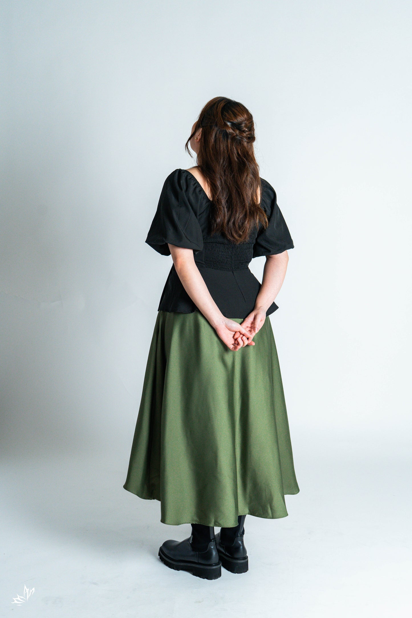 The Mad Theories Aurora Waterfall Satin Skirt