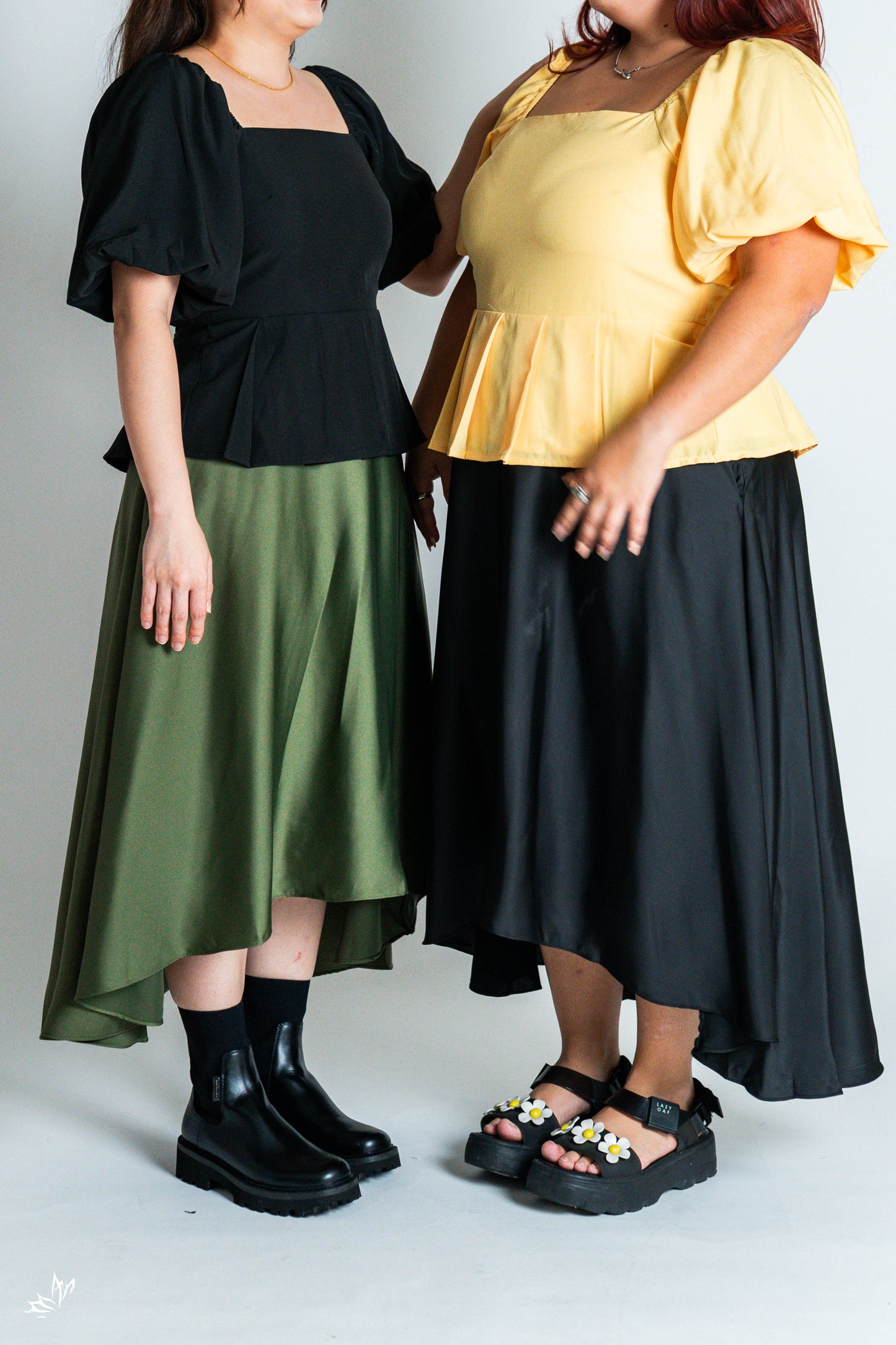 The Mad Theories Aurora Waterfall Satin Skirt