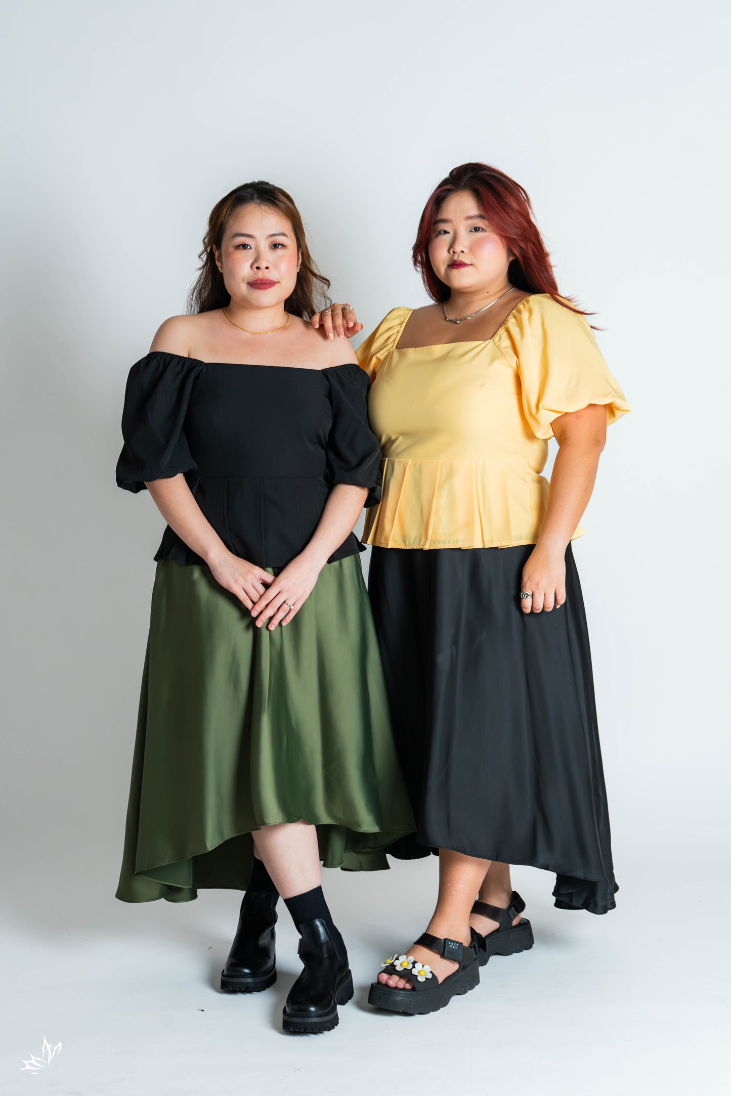 The Mad Theories Aurora Waterfall Satin Skirt