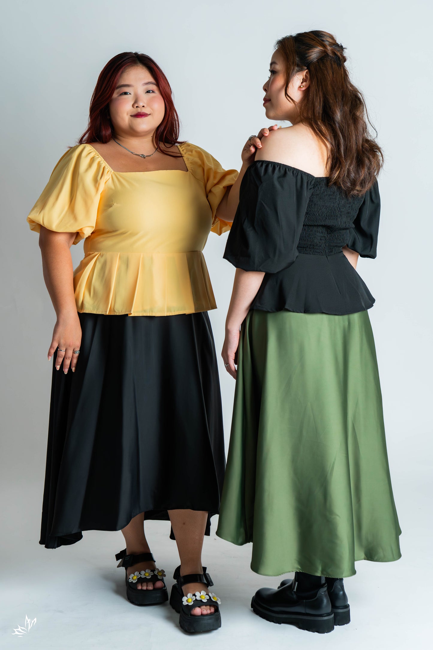 The Mad Theories Aurora Waterfall Satin Skirt