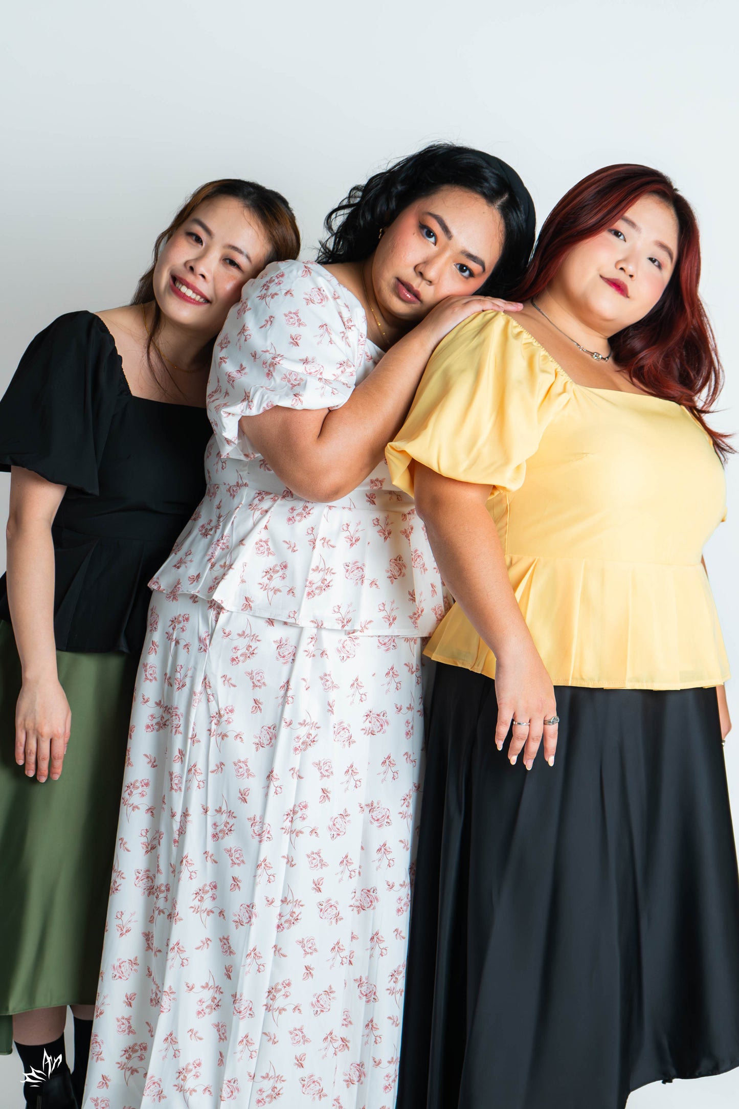 The Mad Theories Zoey Pleated Co-ord Set (Yellow, Black, Floral Pink)