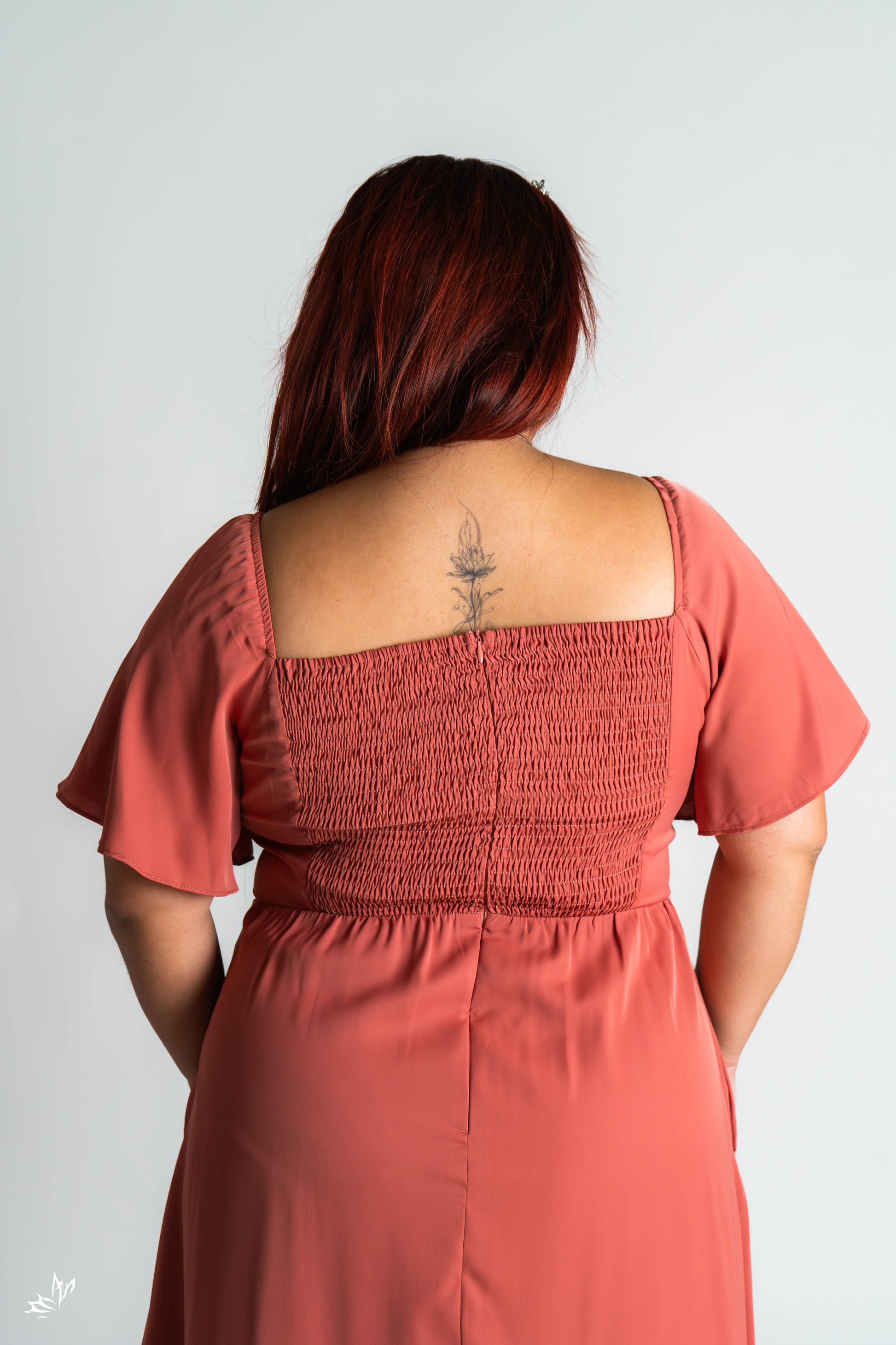 The Mad Theories Elfee Pleated Porcelain Maxi Dress