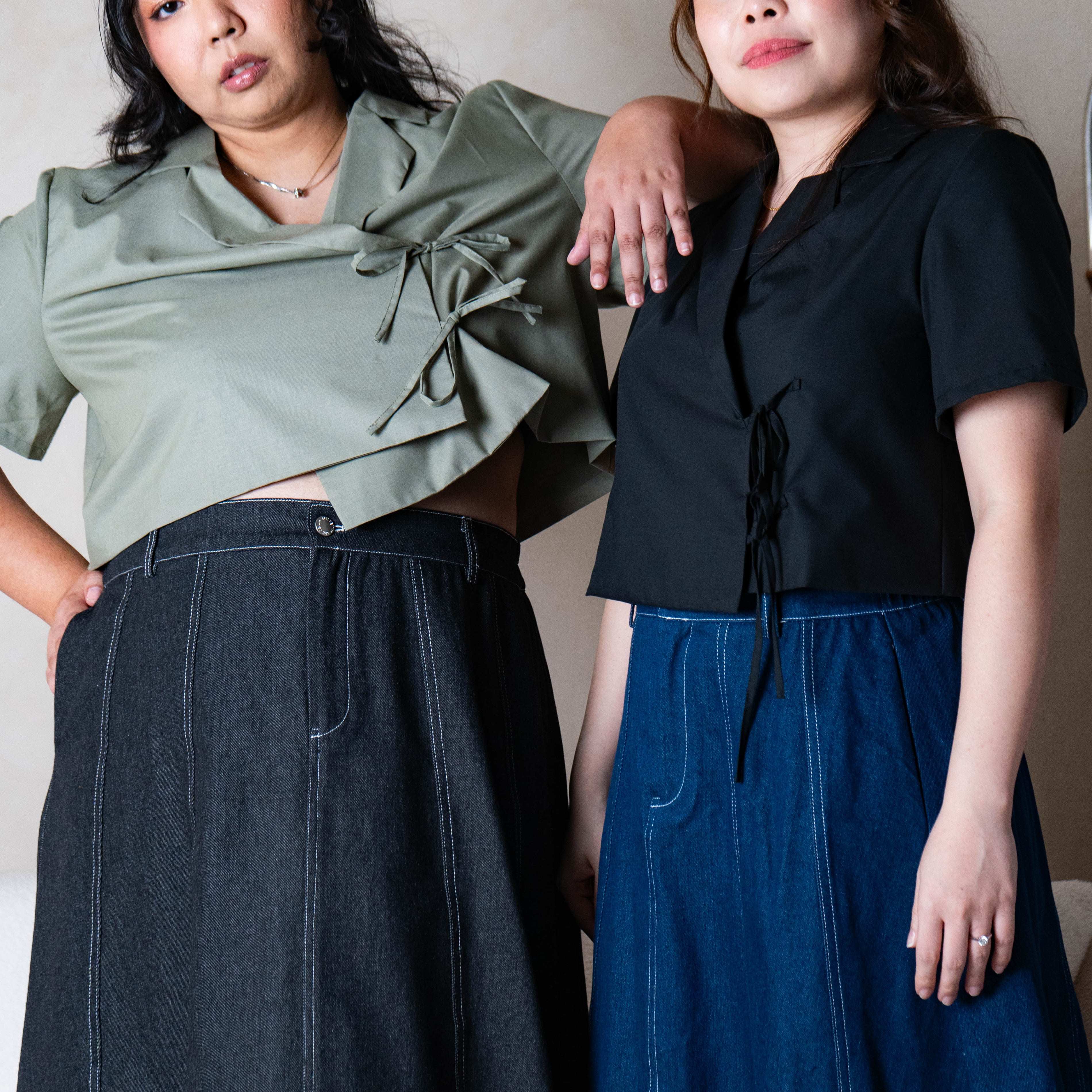 The Mad Theories Cass Linen Tie Blouse