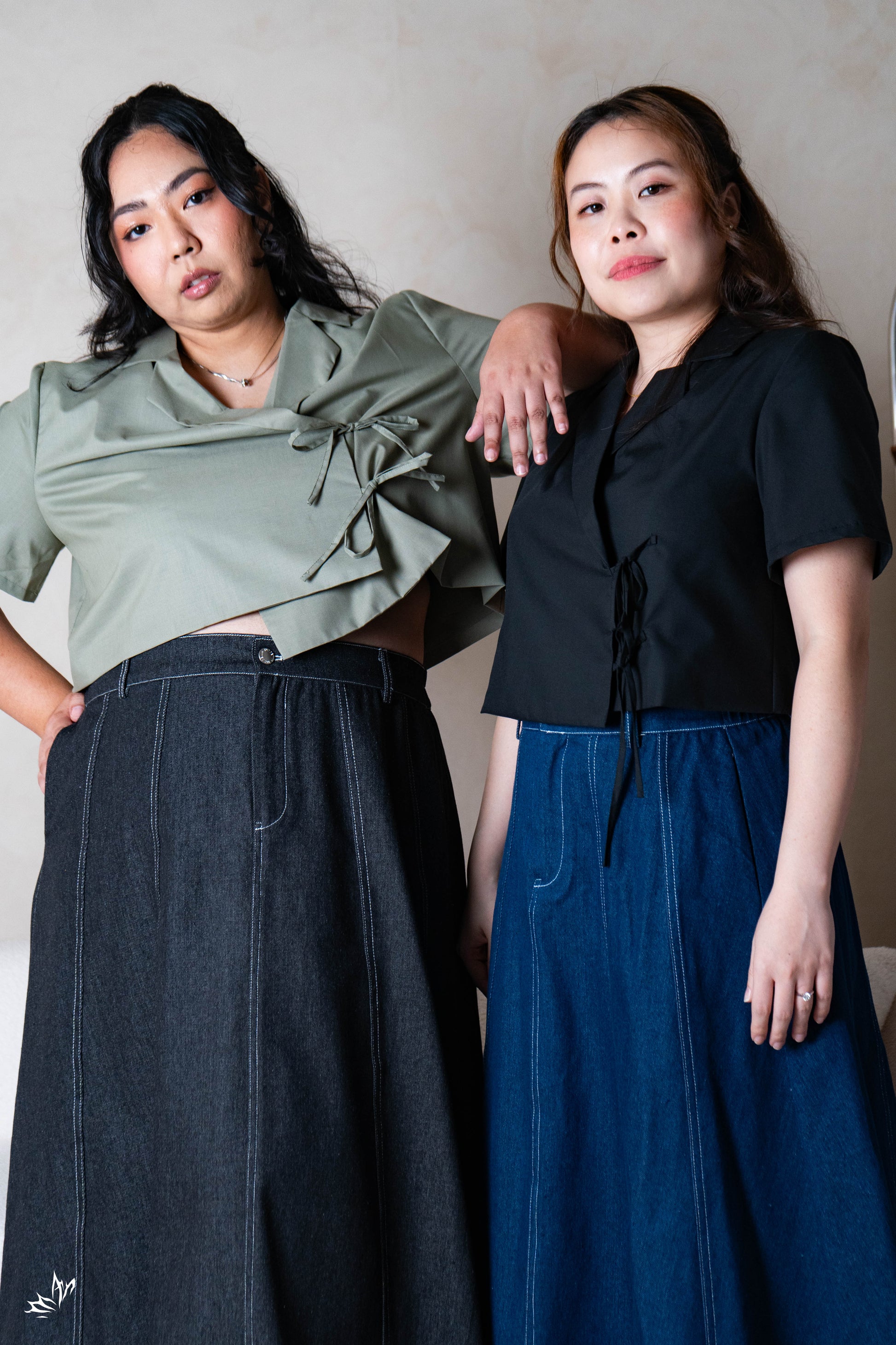 The Mad Theories Cass Linen Tie Blouse