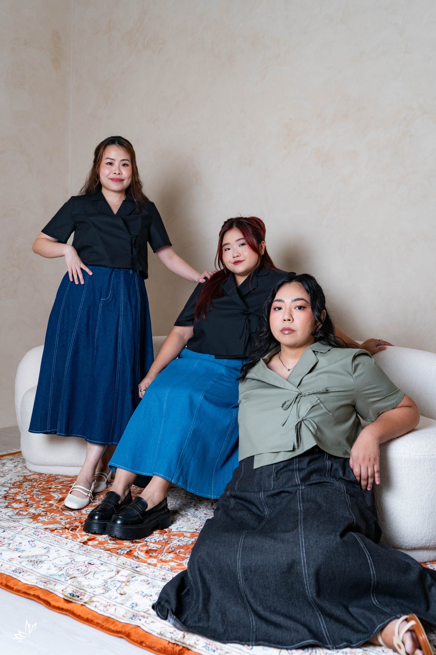 The Mad Theories Dione 2.0 Denim Midi Skirt