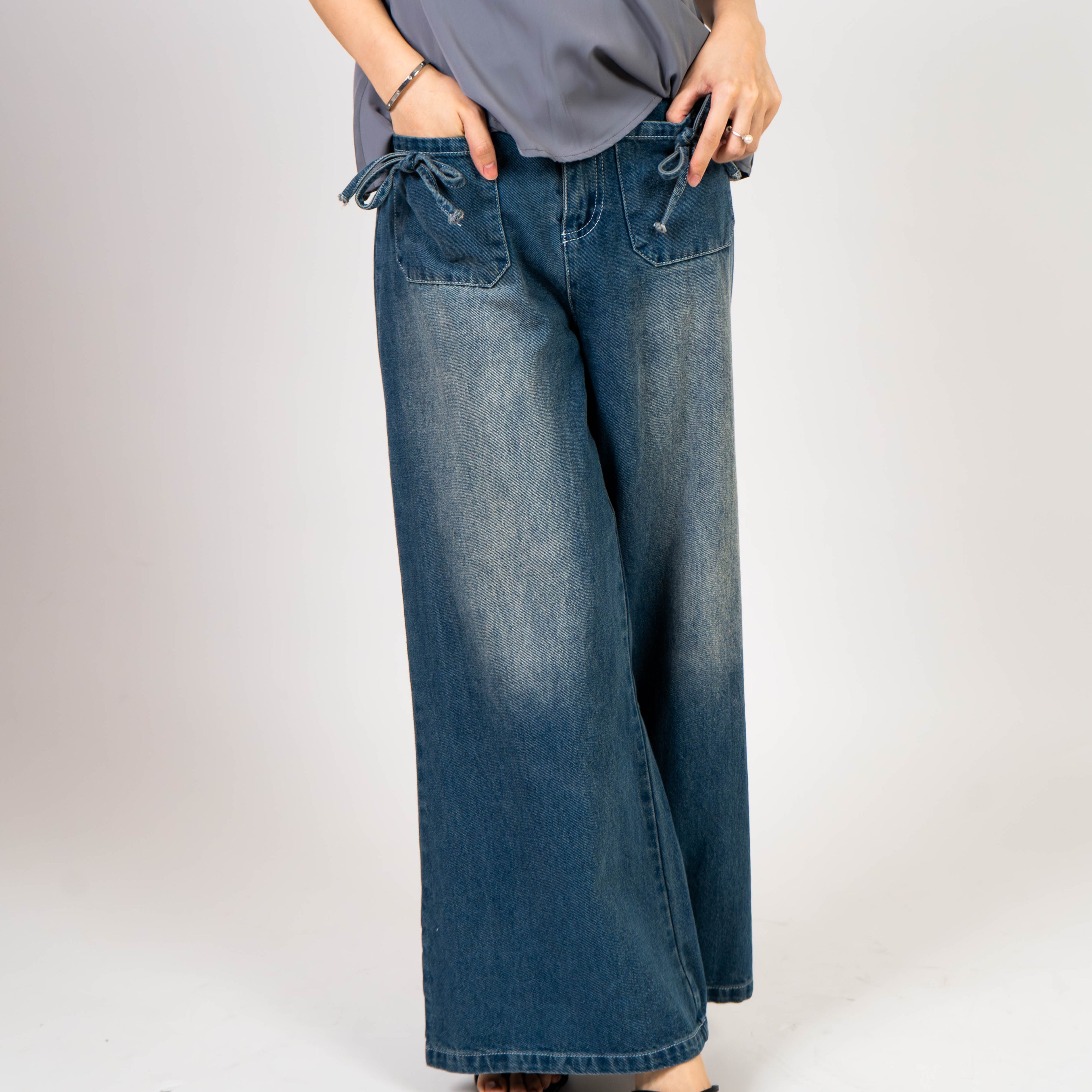 The Mad Theories Halla Ribbon Tie Jeans