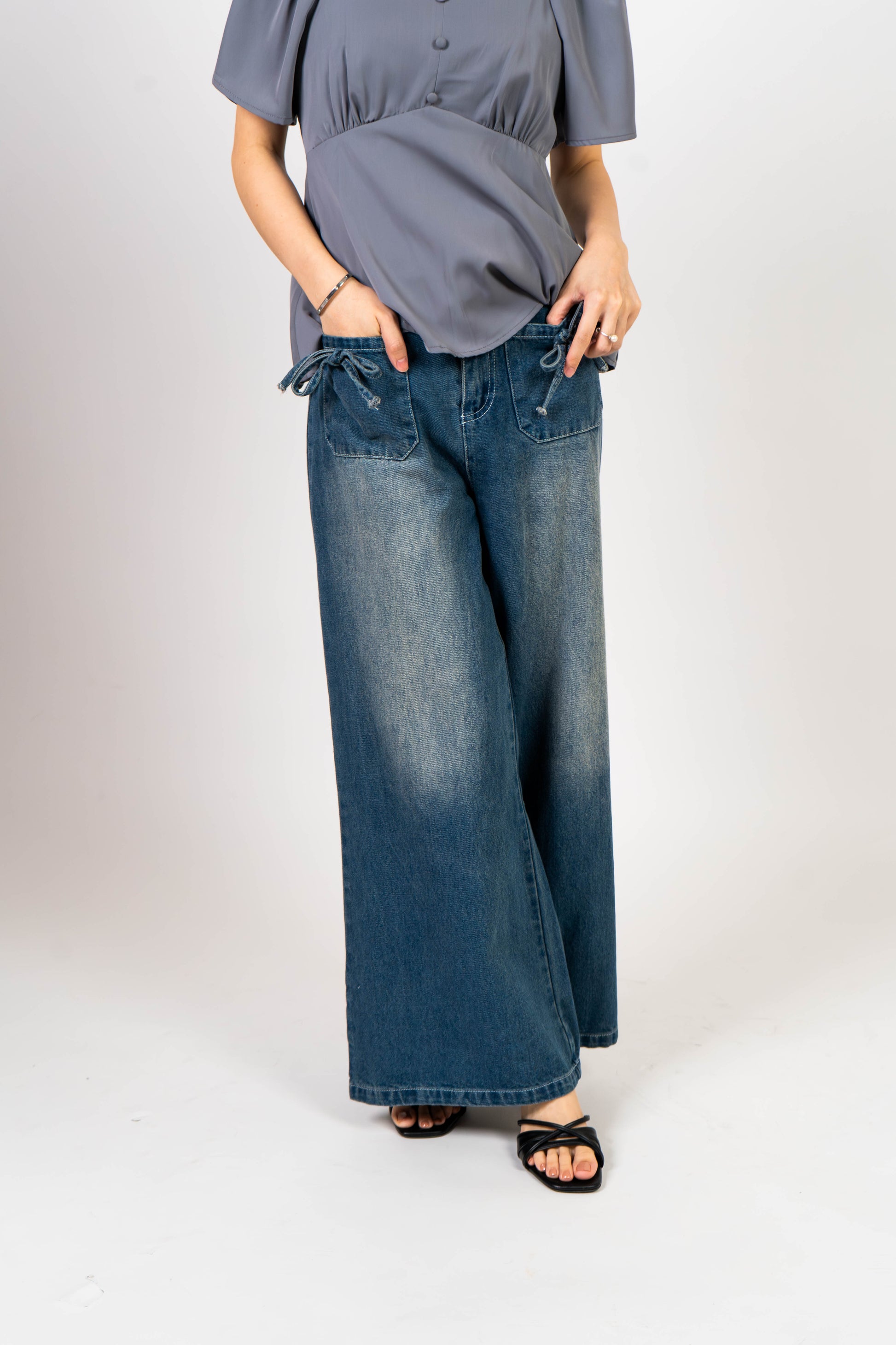 The Mad Theories Halla Ribbon Tie Jeans