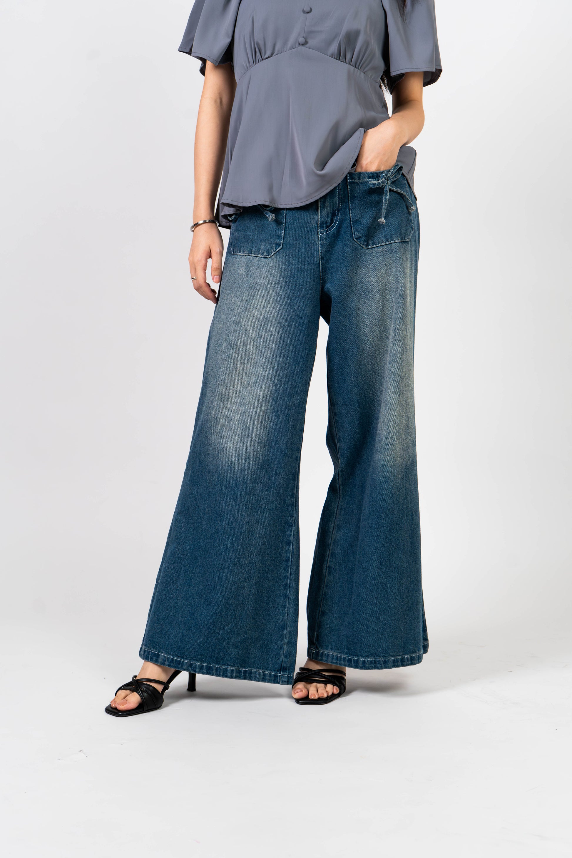The Mad Theories Halla Ribbon Tie Jeans