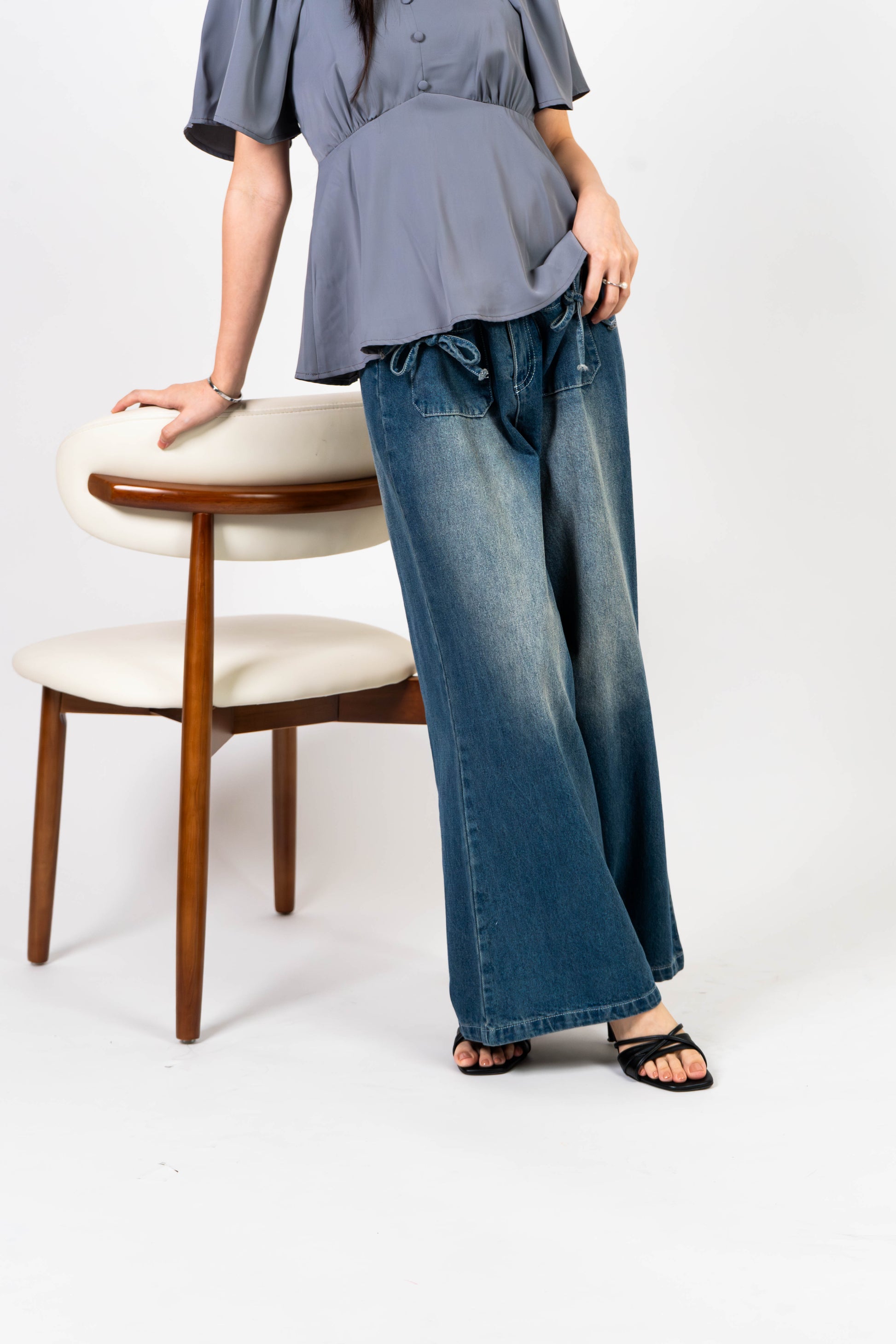 The Mad Theories Halla Ribbon Tie Jeans