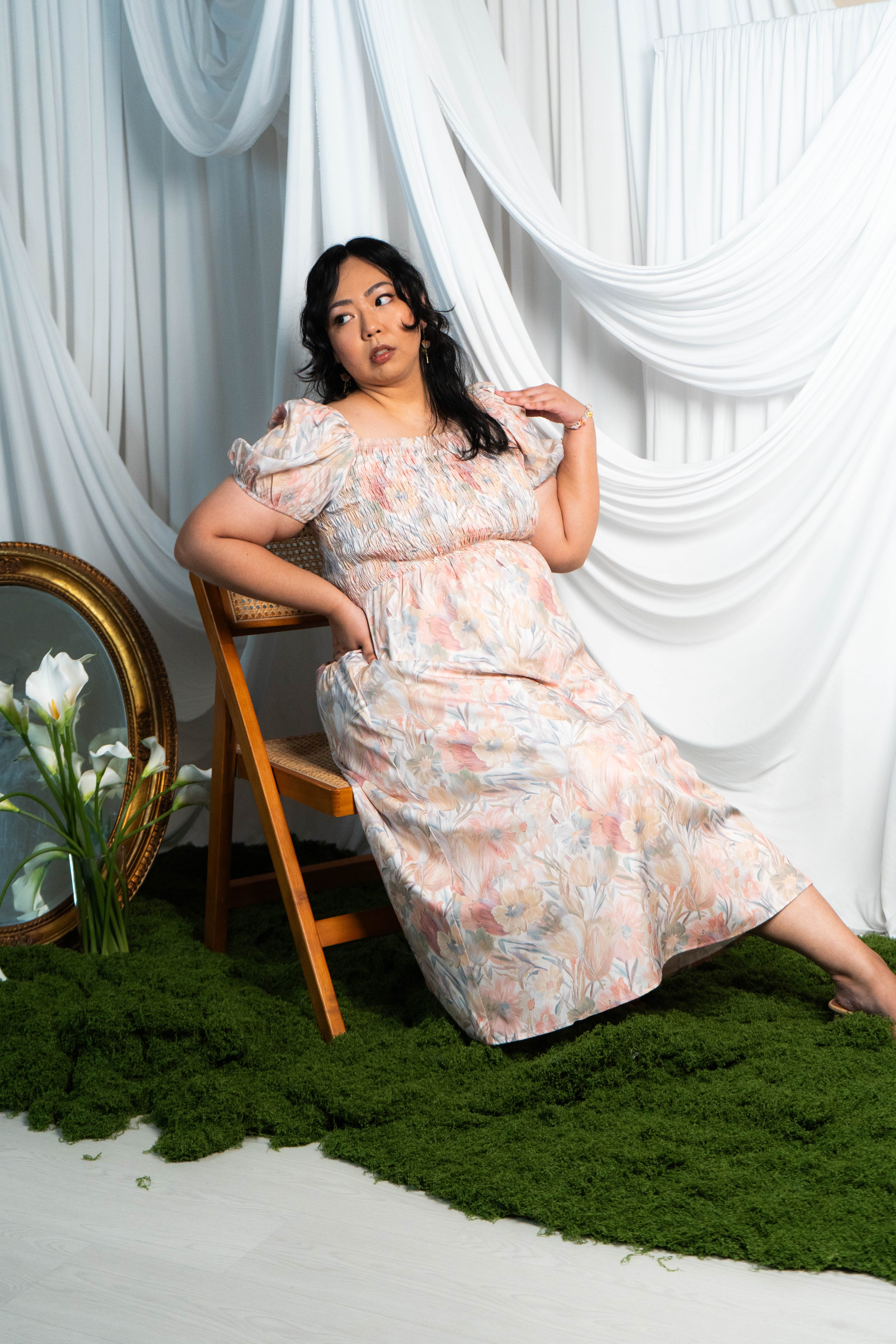 THE MAD THEORIES Sophie 2.0 Smocked Floral Dress