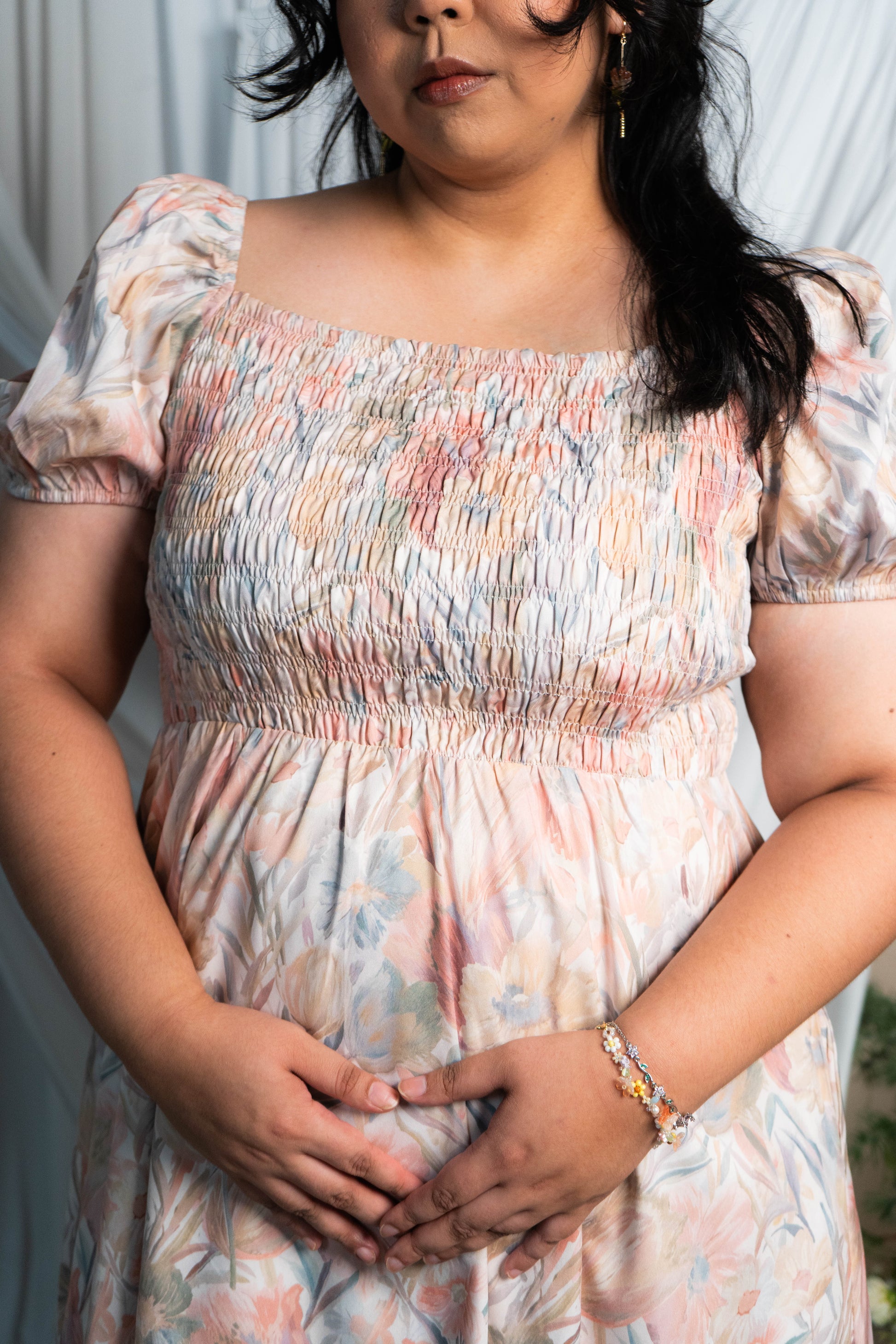 THE MAD THEORIES Sophie 2.0 Smocked Floral Dress