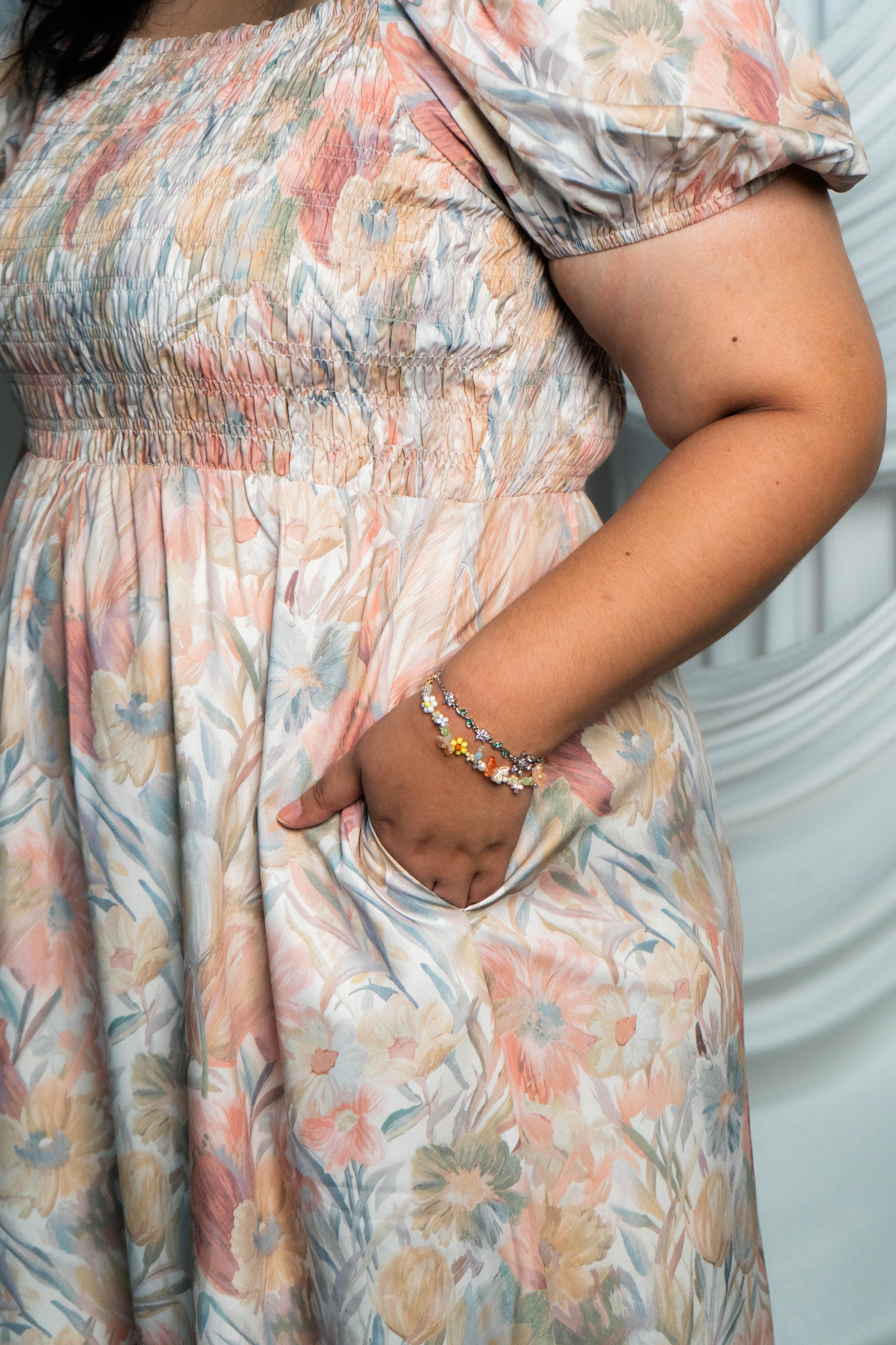 THE MAD THEORIES Sophie 2.0 Smocked Floral Dress
