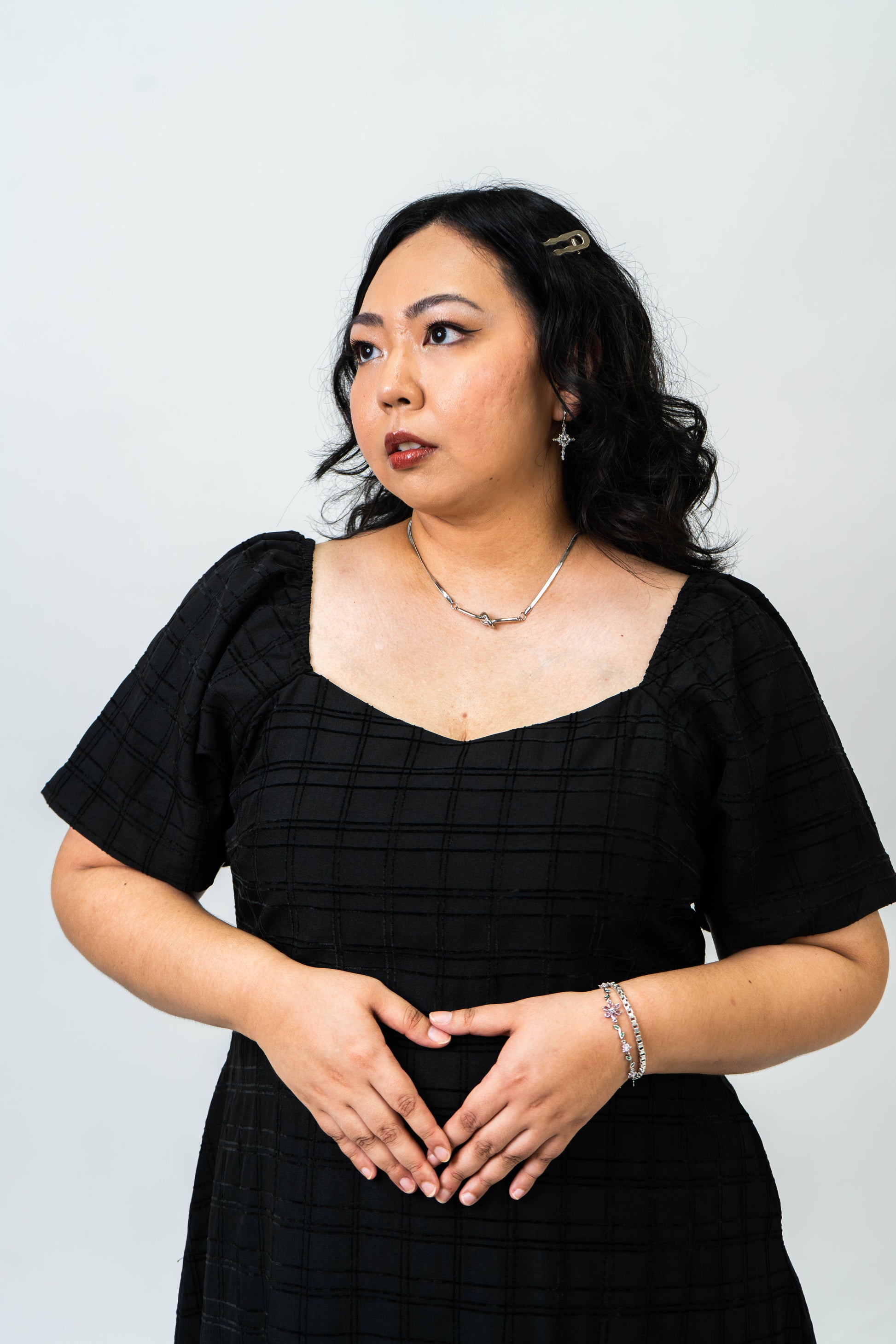 The Mad Theories Perry Textured A-line Dress