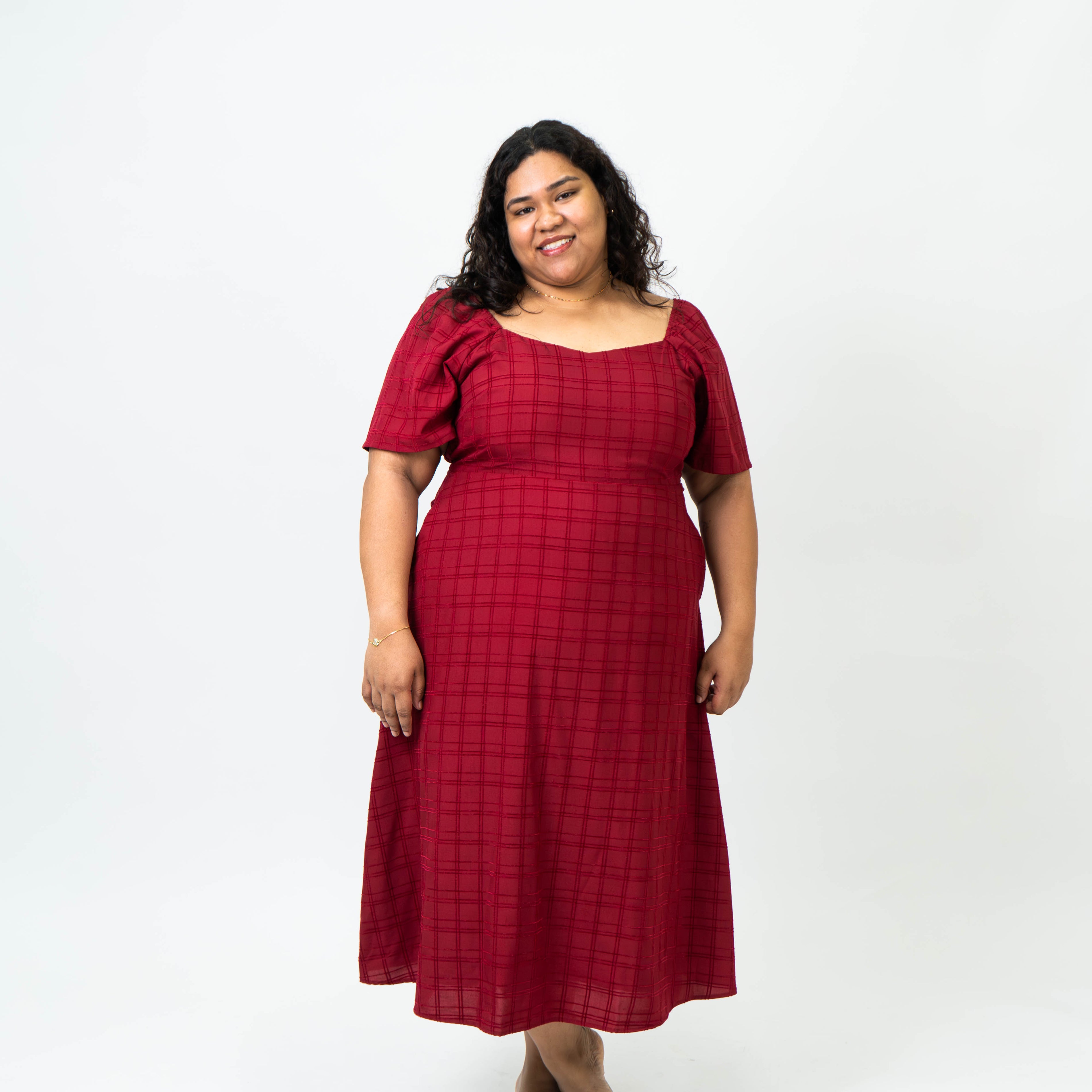 The Mad Theories Perry Textured A-line Dress