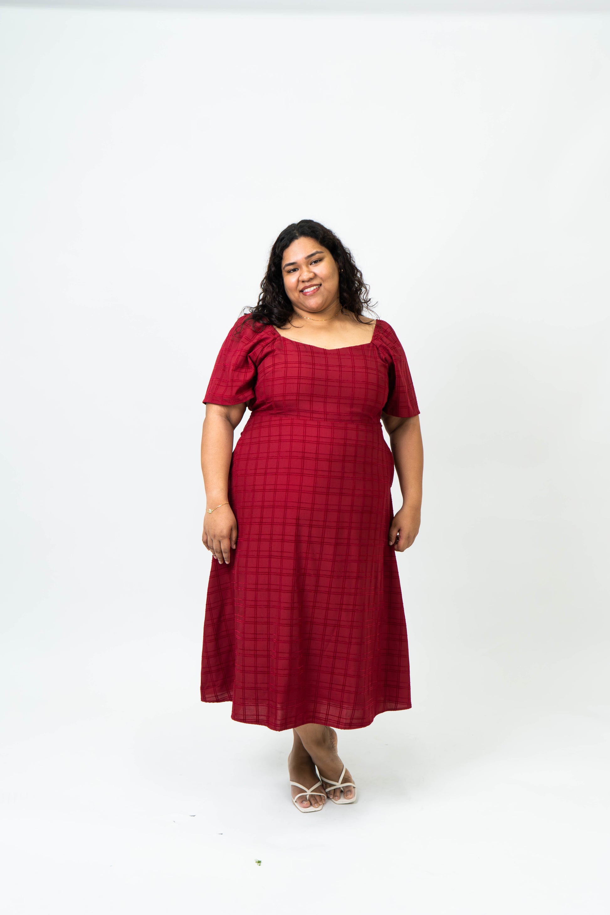 The Mad Theories Perry Textured A-line Dress