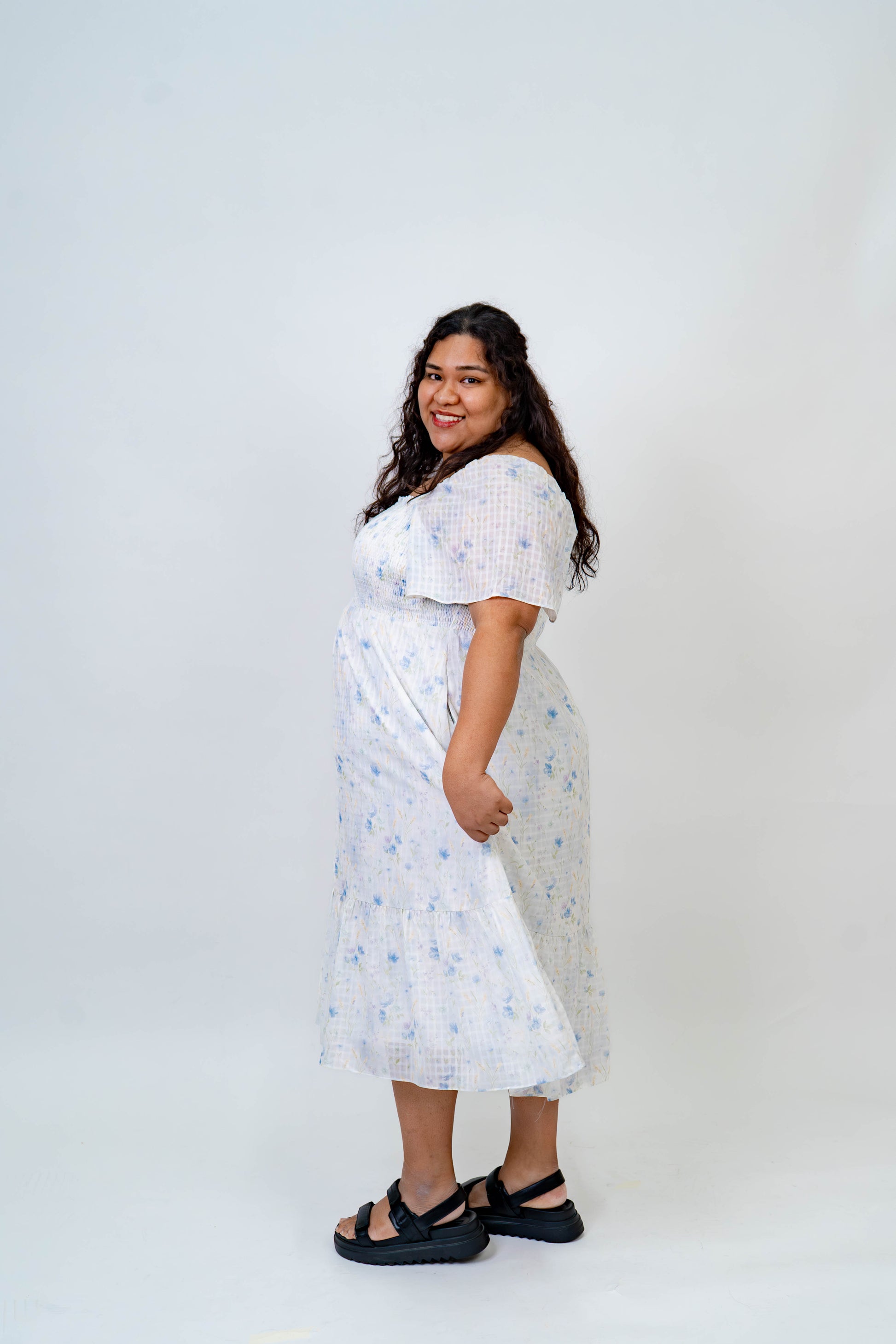 Poopa Exclusive The Mad Theories Alowyn Floral Smocked Dress