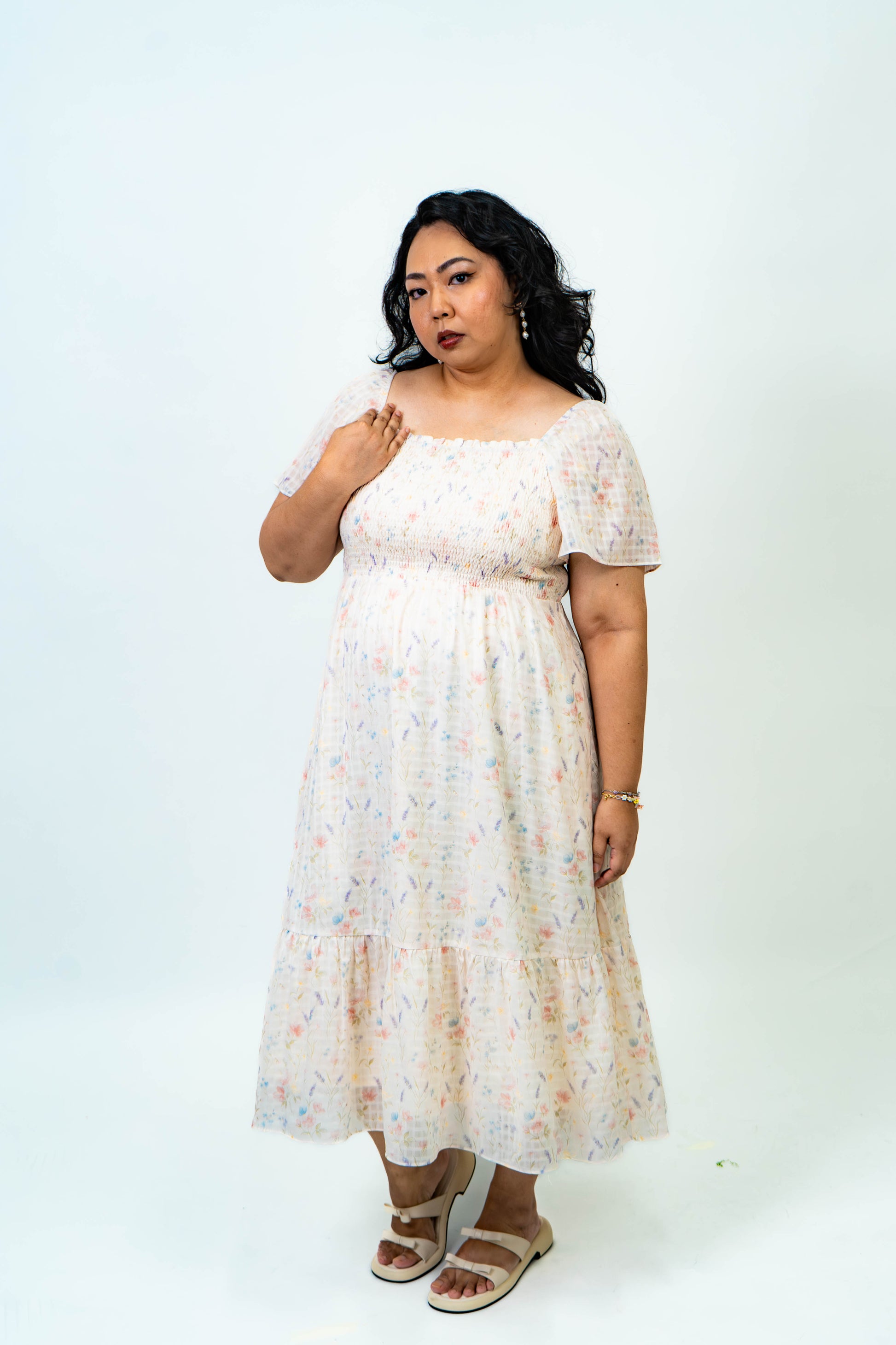Poopa Exclusive The Mad Theories Alowyn Floral Smocked Dress