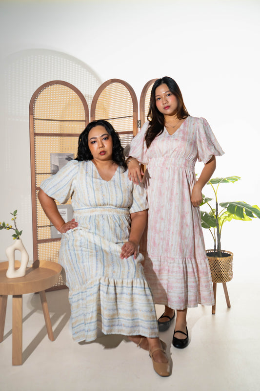 The Mad Theories Sammie Floral Dress (Pink & Blue)